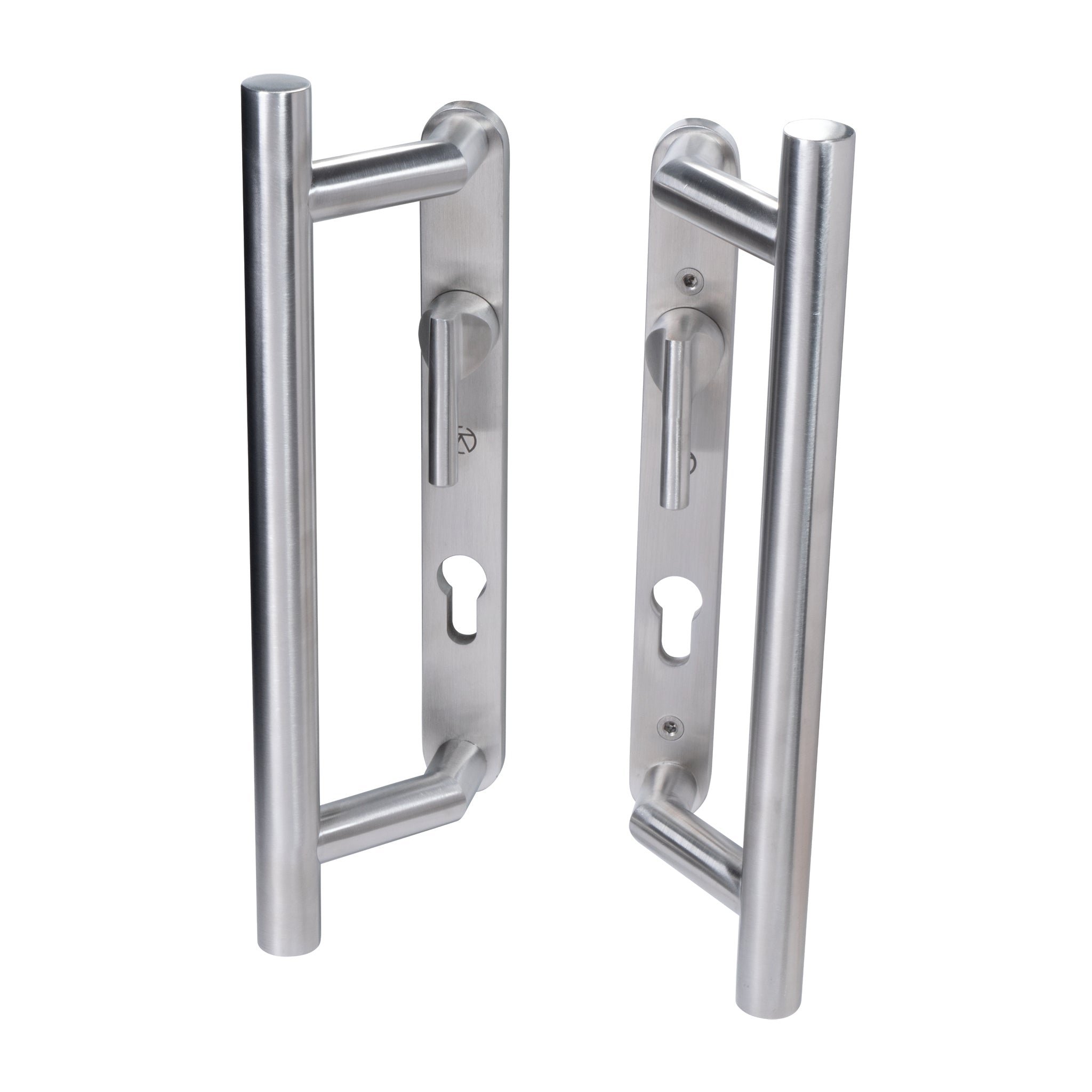 Straight Sliding Patio Door Handle Sets | Satin Stainless Steel
