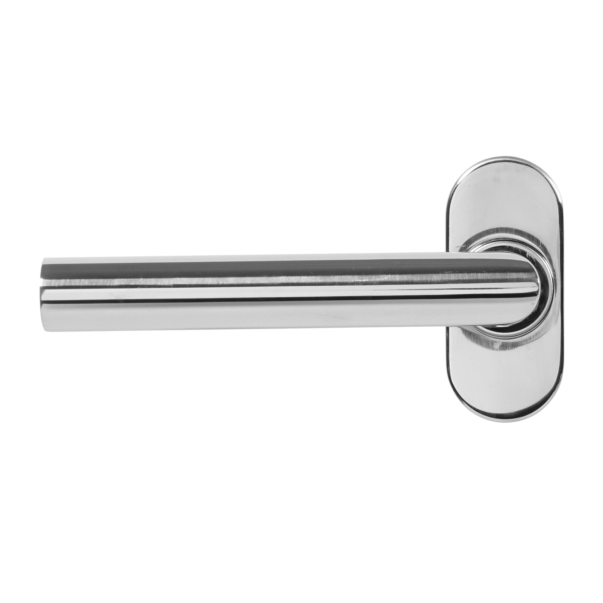 Mitre Lever Door Handle | Polished Stainless Steel