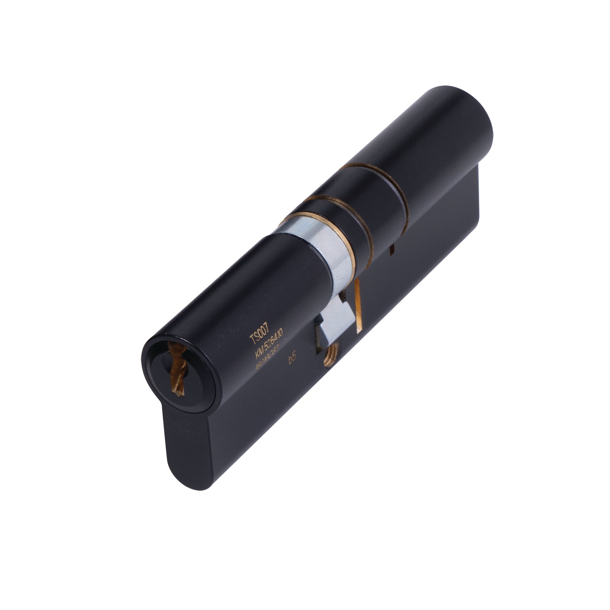 3 Star Euro Profile Double Cylinder | Matt Black Finish