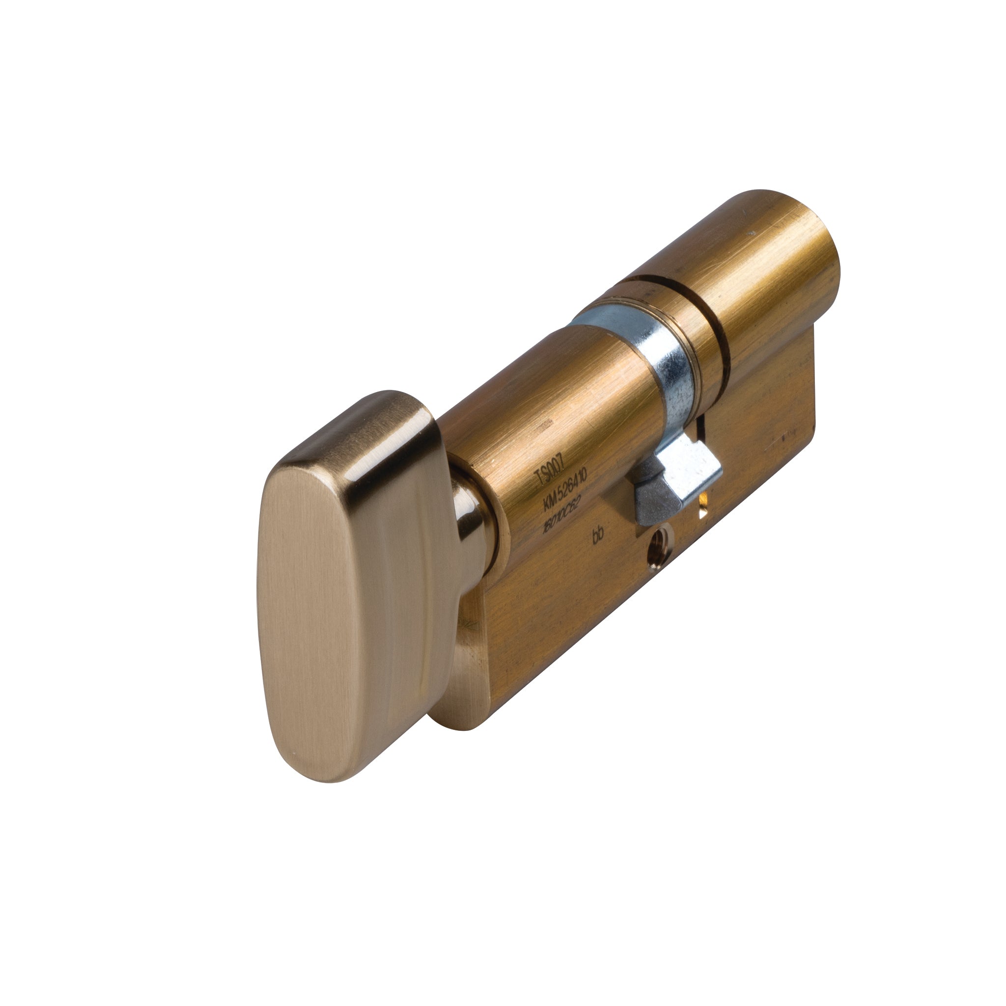 3 Star Euro Profile Thumbturn Cylinder | Satin Brass Finish