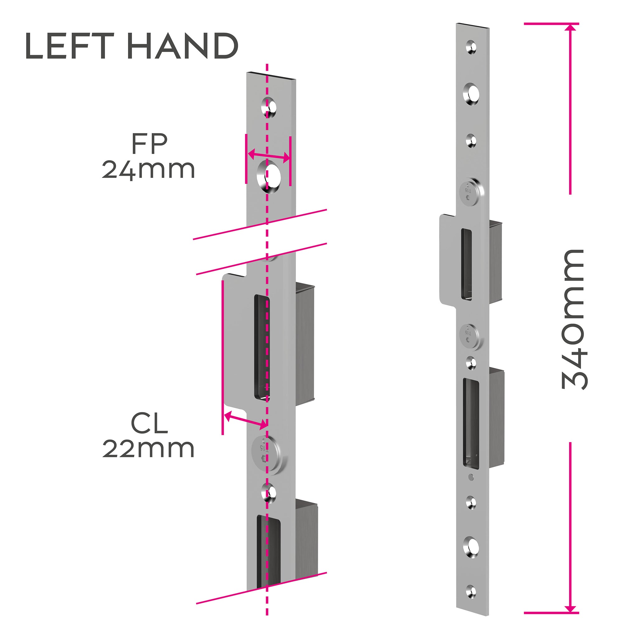 Handed Continuous Centre MPL Door Keeps | MK10