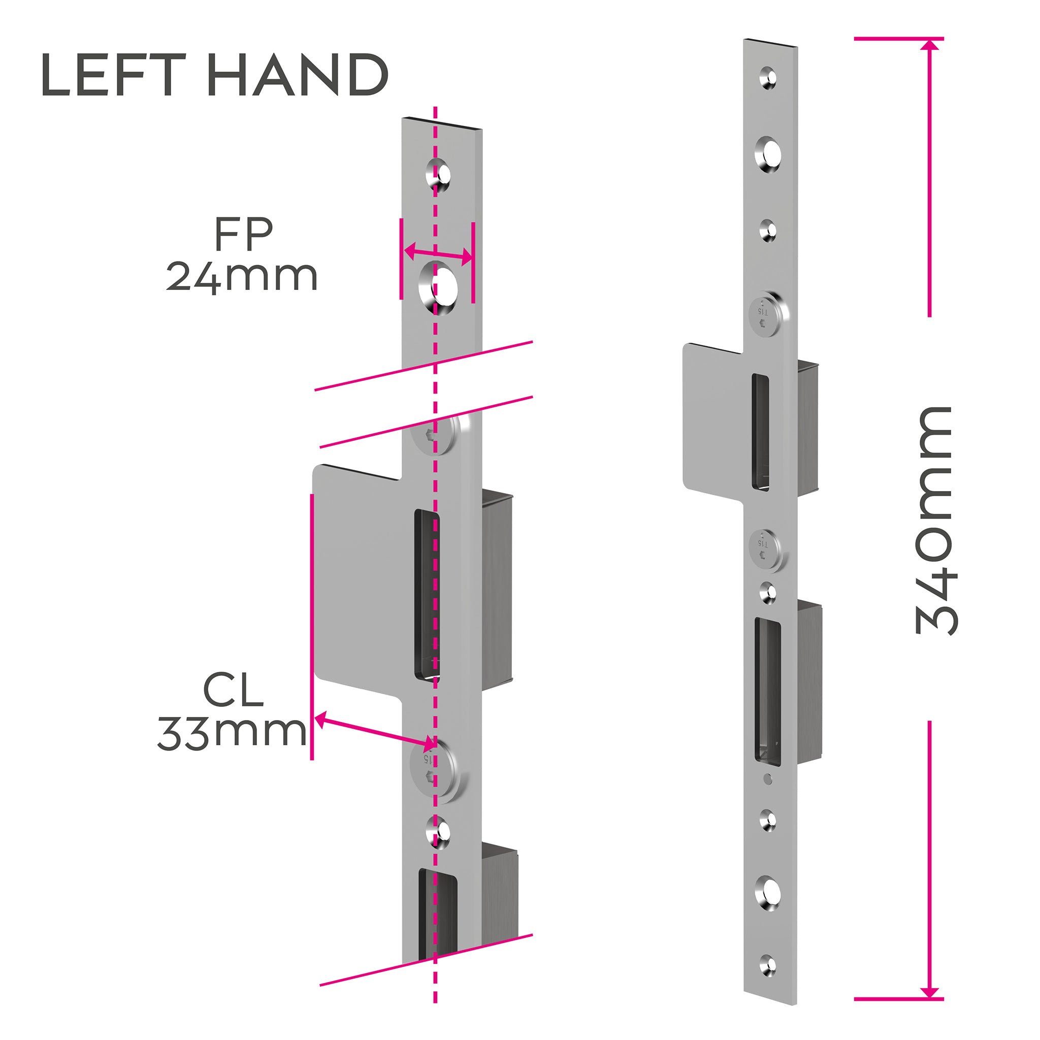 Handed Continuous Centre MPL Door Keeps | MK10