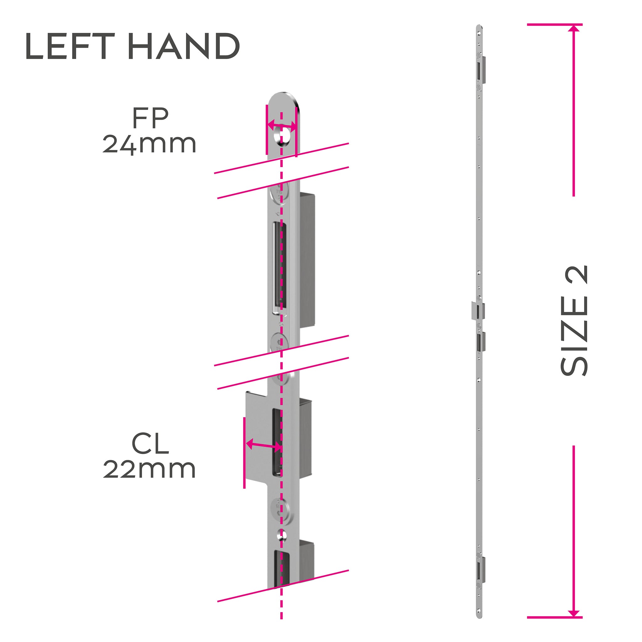 One Piece Surface Adjustable MPL Door Keeps | MK28