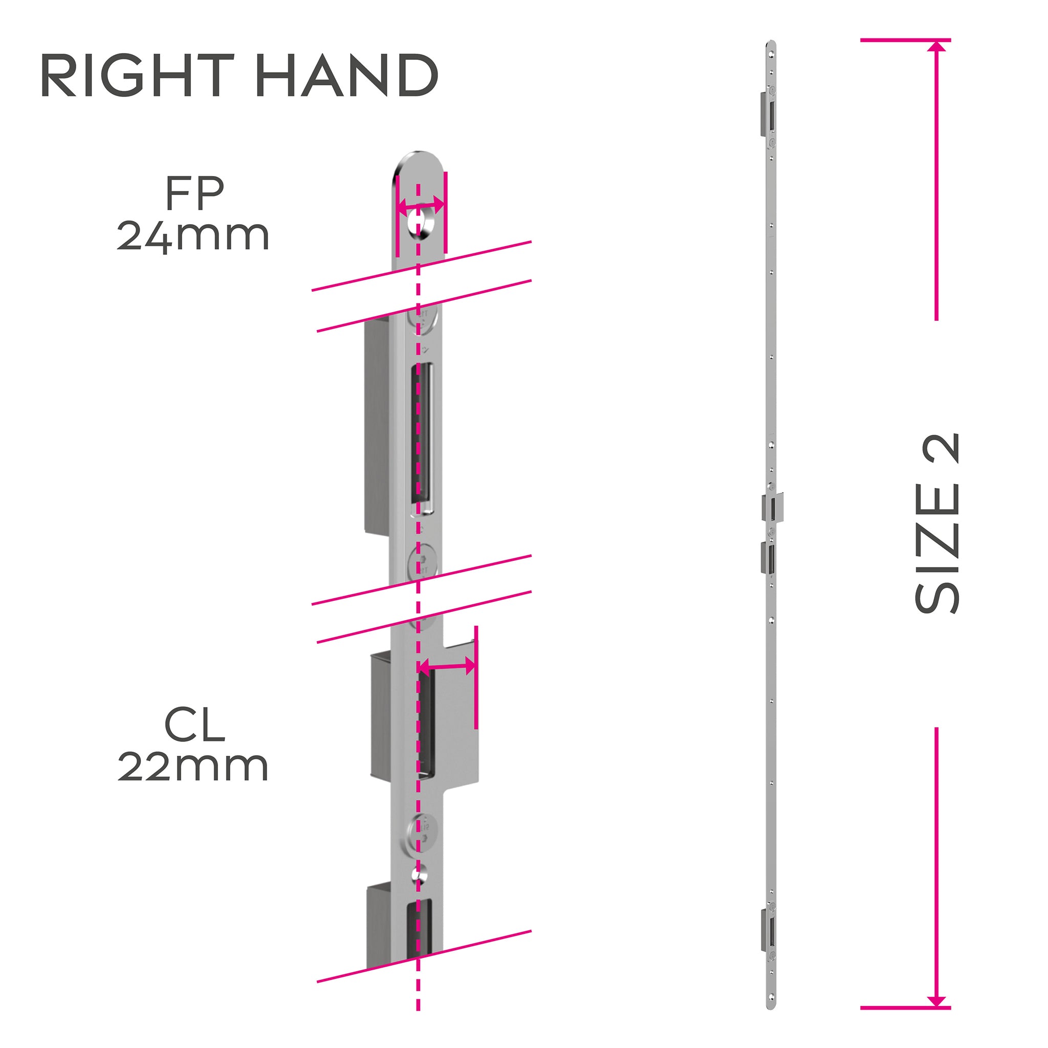 One Piece Surface Adjustable MPL Door Keeps | MK28