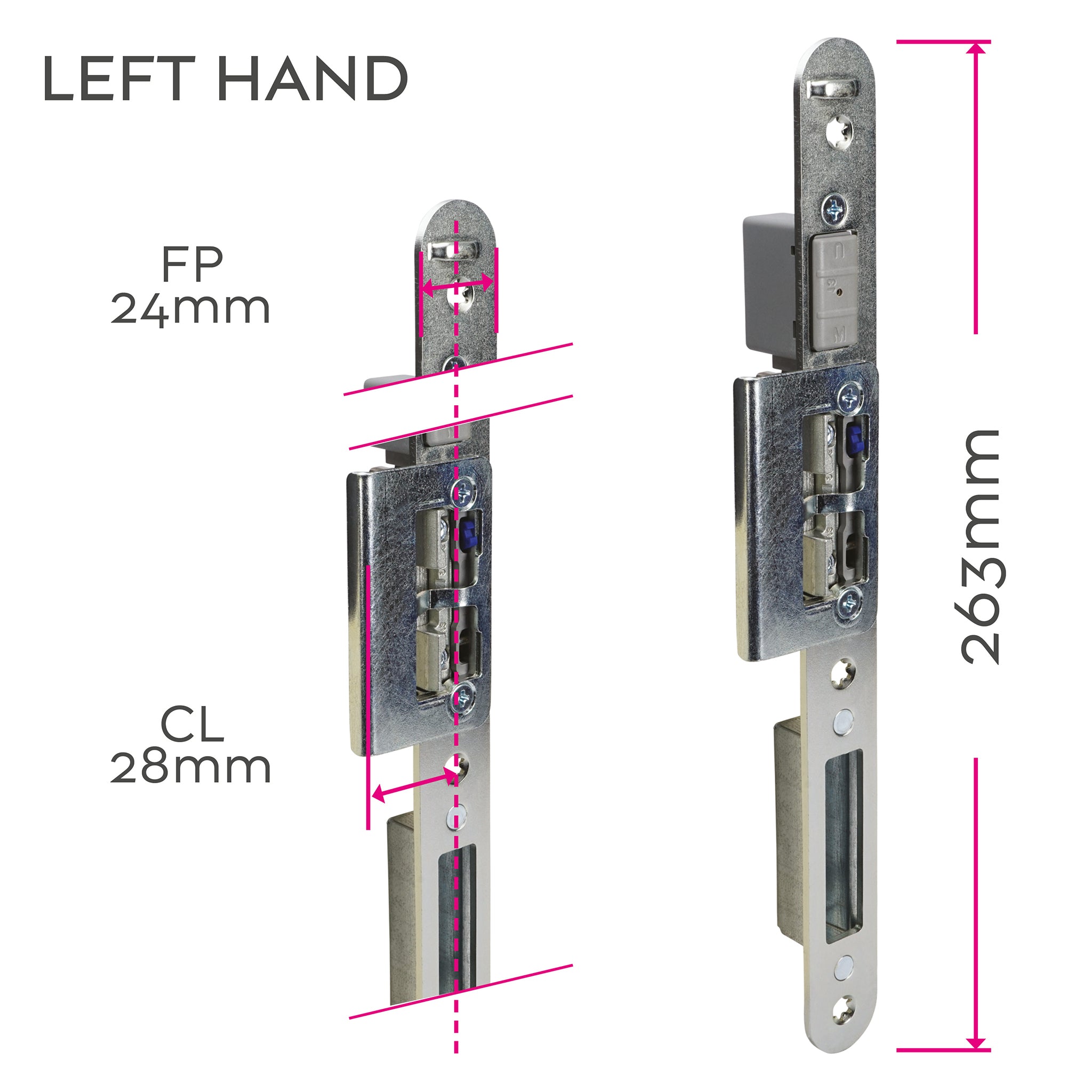 Handed Complete Daylatch Centre MPL Door Keeps | MK48