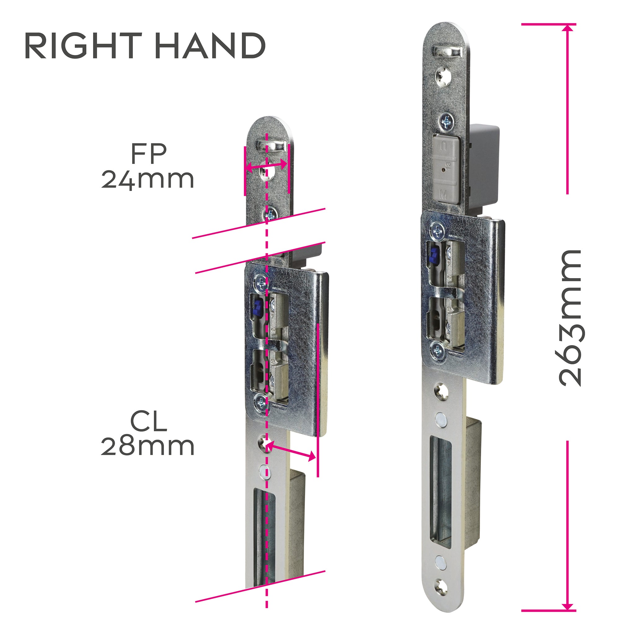 Handed Complete Daylatch Centre MPL Door Keeps | MK48
