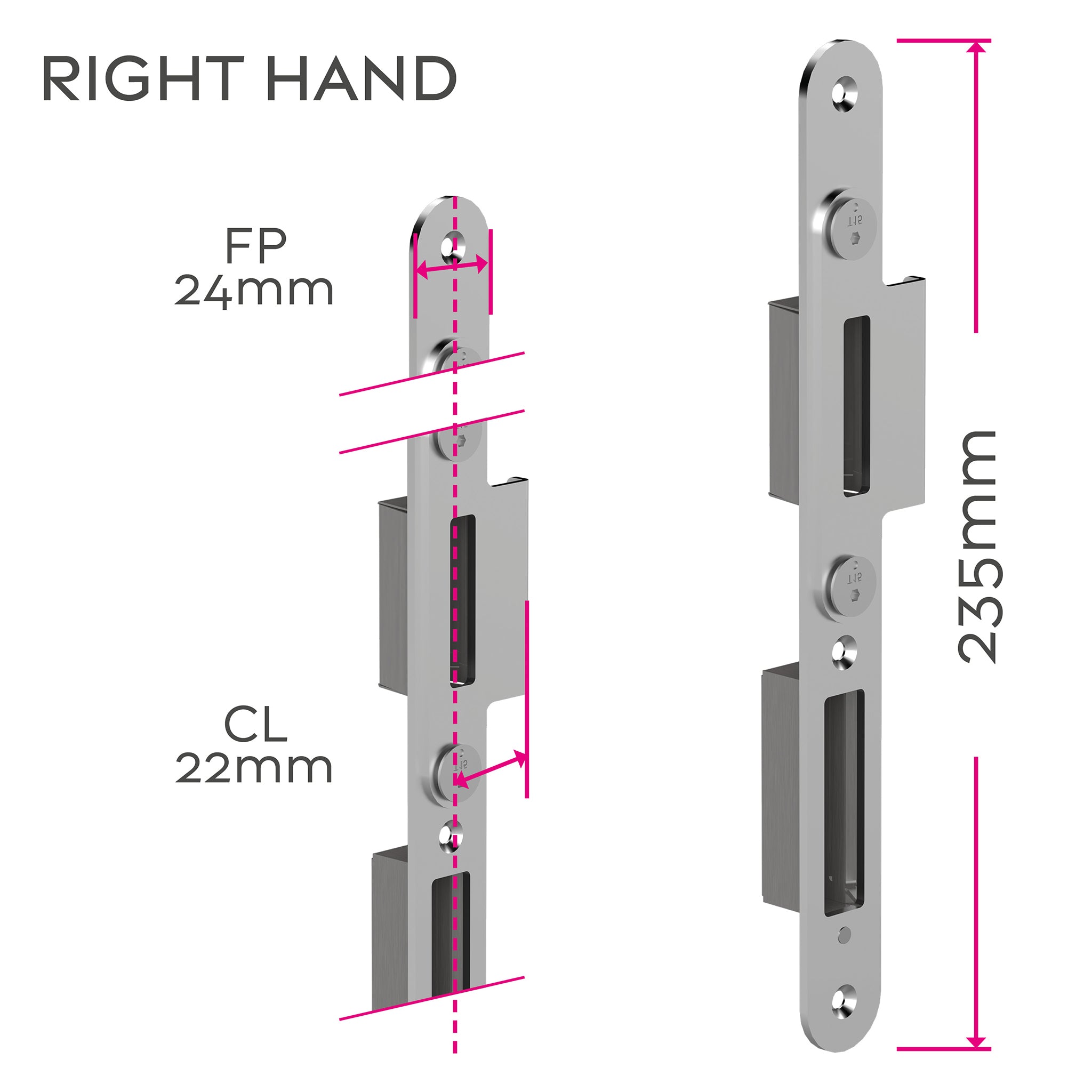 Handed Individual Centre MPL Door Keeps | MK9