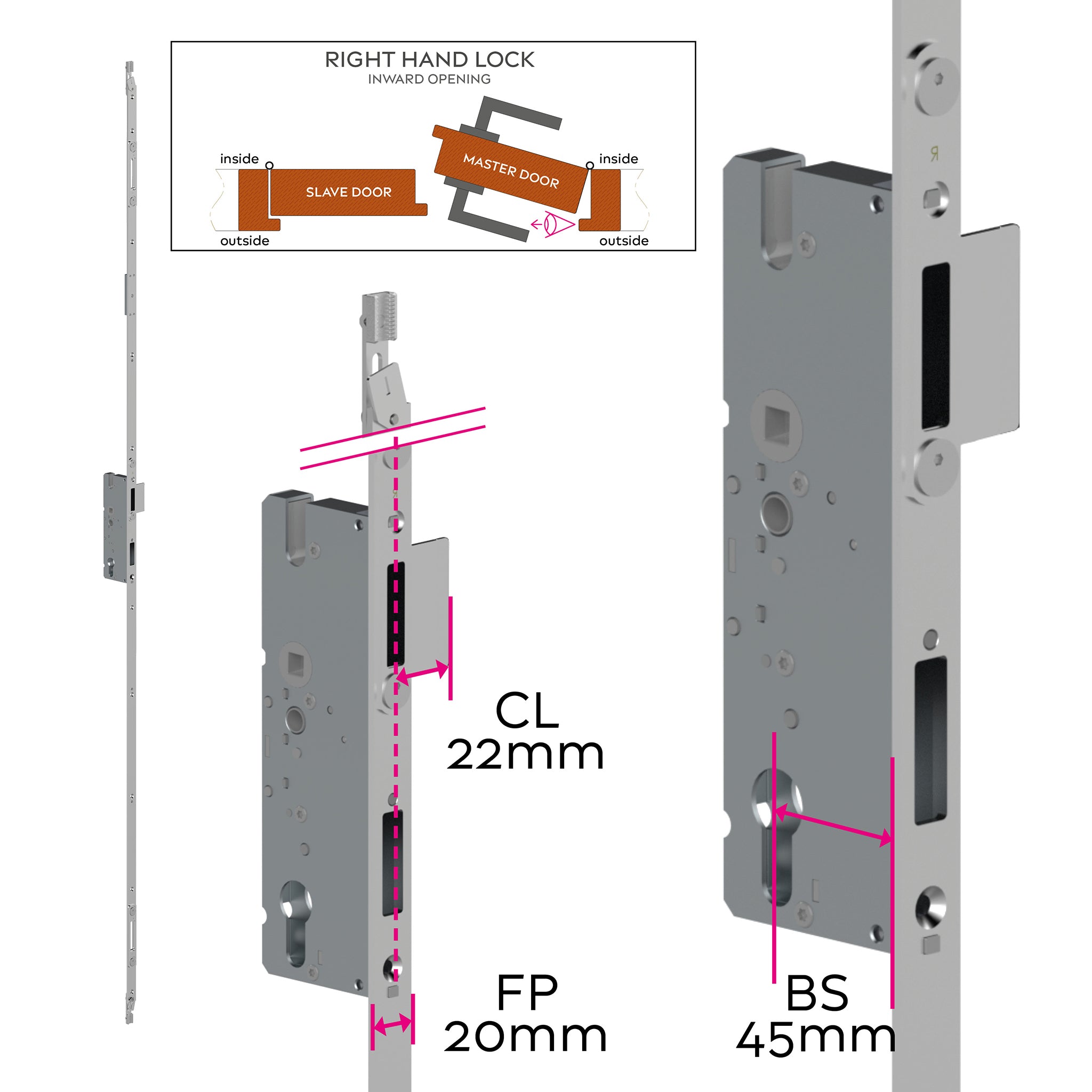 KLONE Slave Door Multipoint Door Lock | ML26