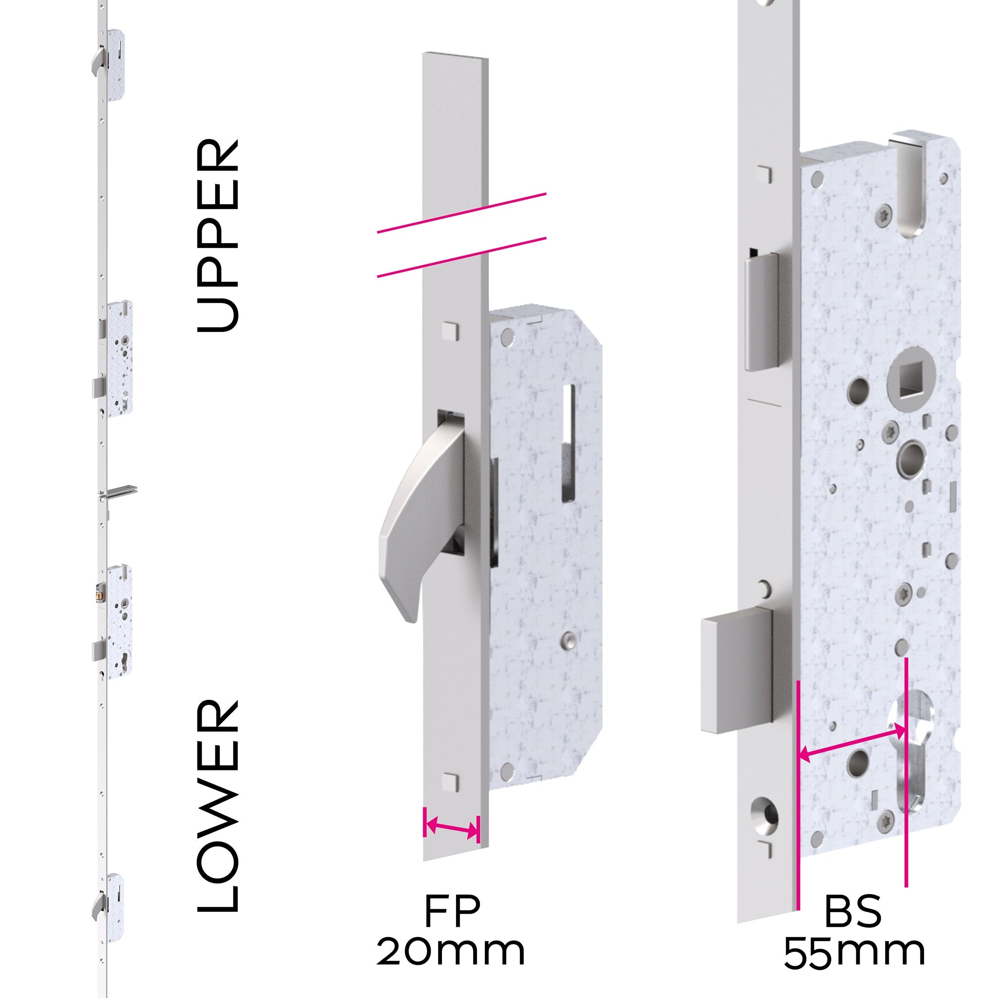 Universal Interlocking Stable Door Lock - 20mm Face Plate | ML95