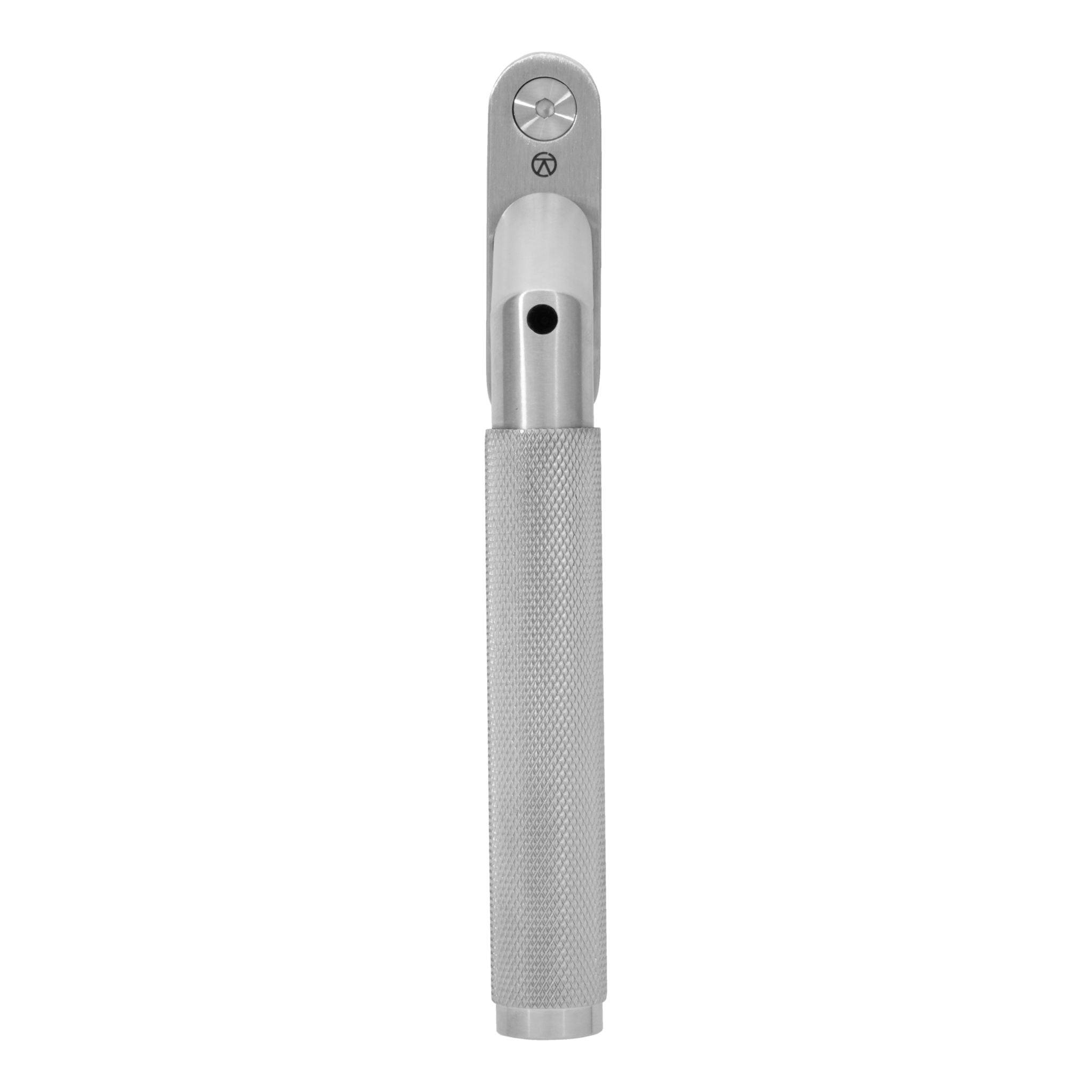 Newton Knurled Inline Angled Window Espagnolette Handle | Satin Stainless Steel