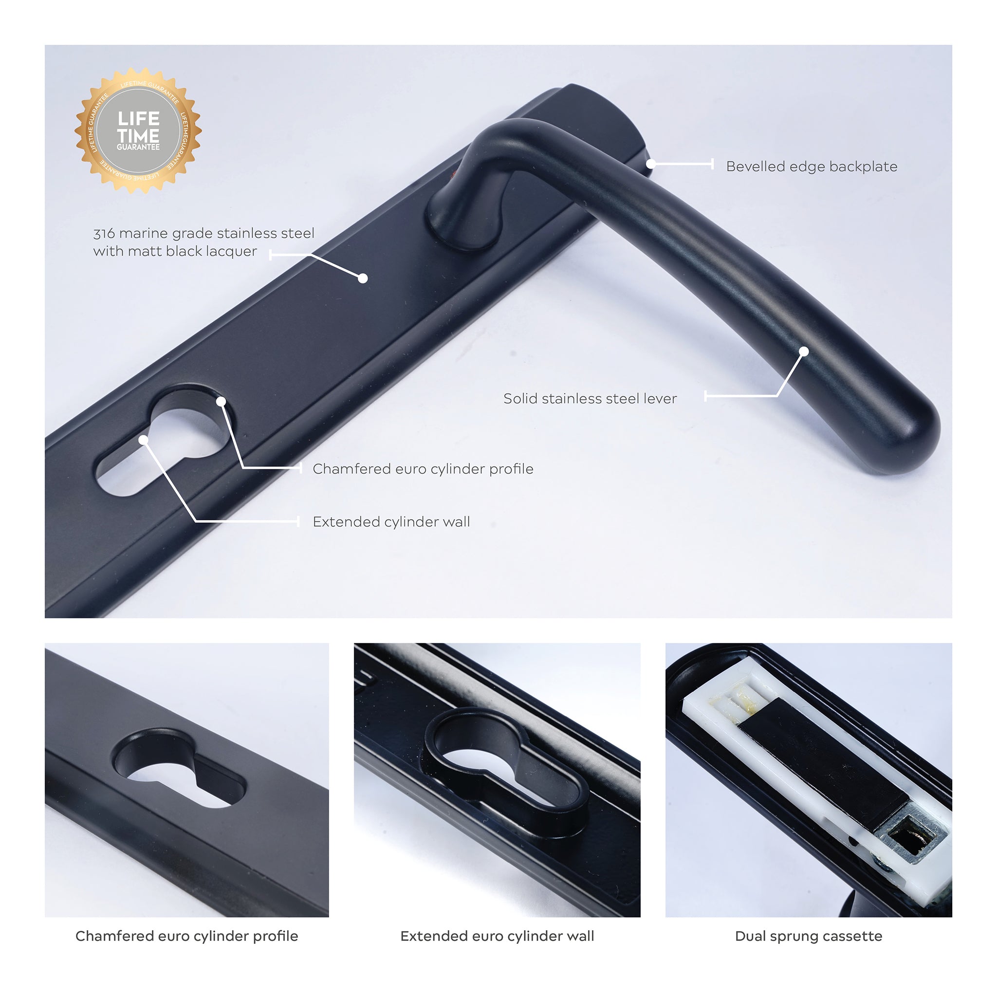 Pera Lever on 092 Backplate | Black