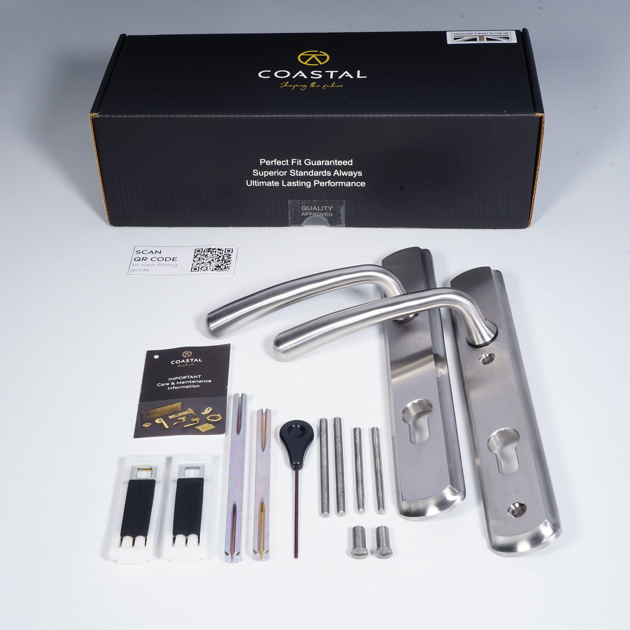 Pera Lever on 092 Backplate | Satin Stainless Steel