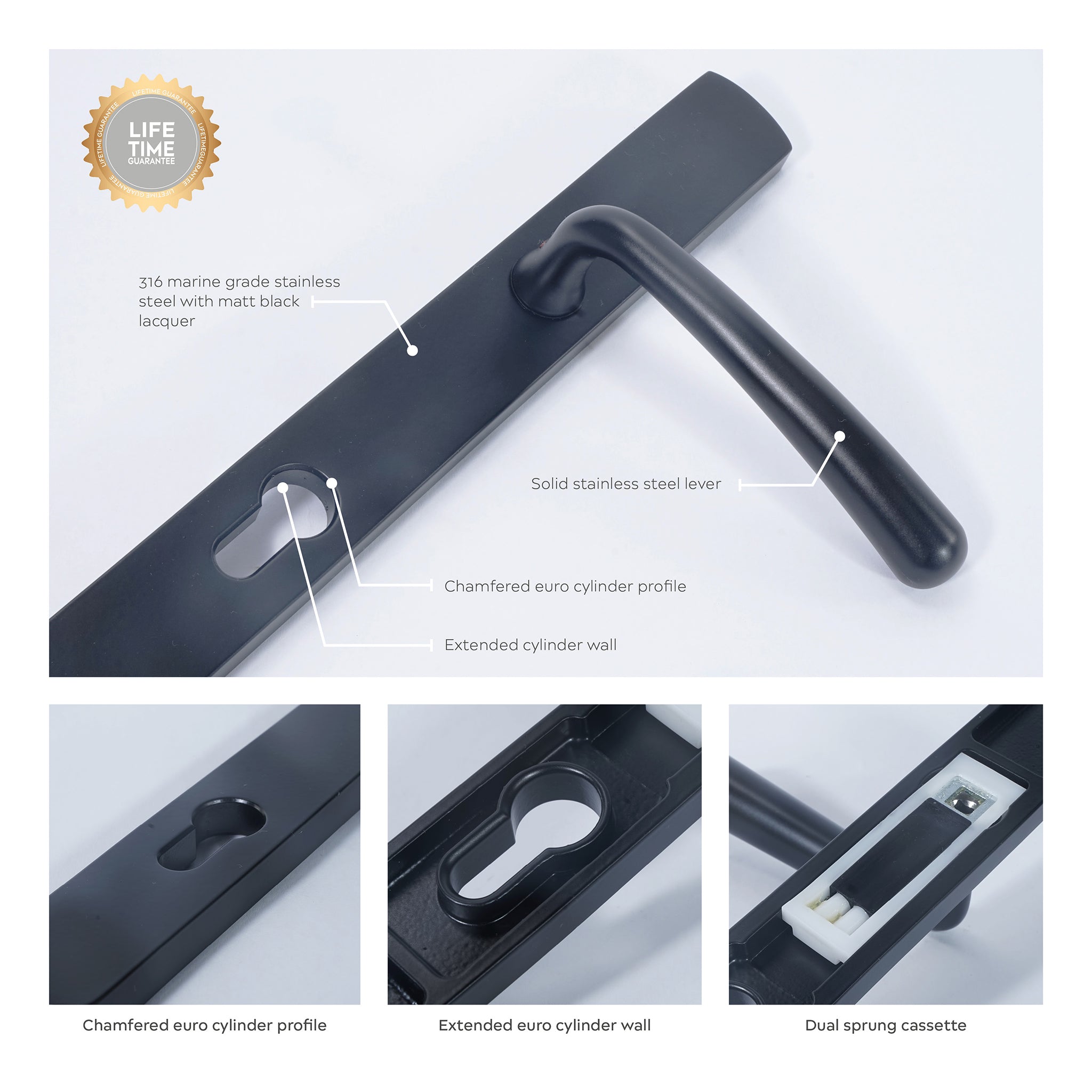 Pera Lever on 095 Backplate | Black