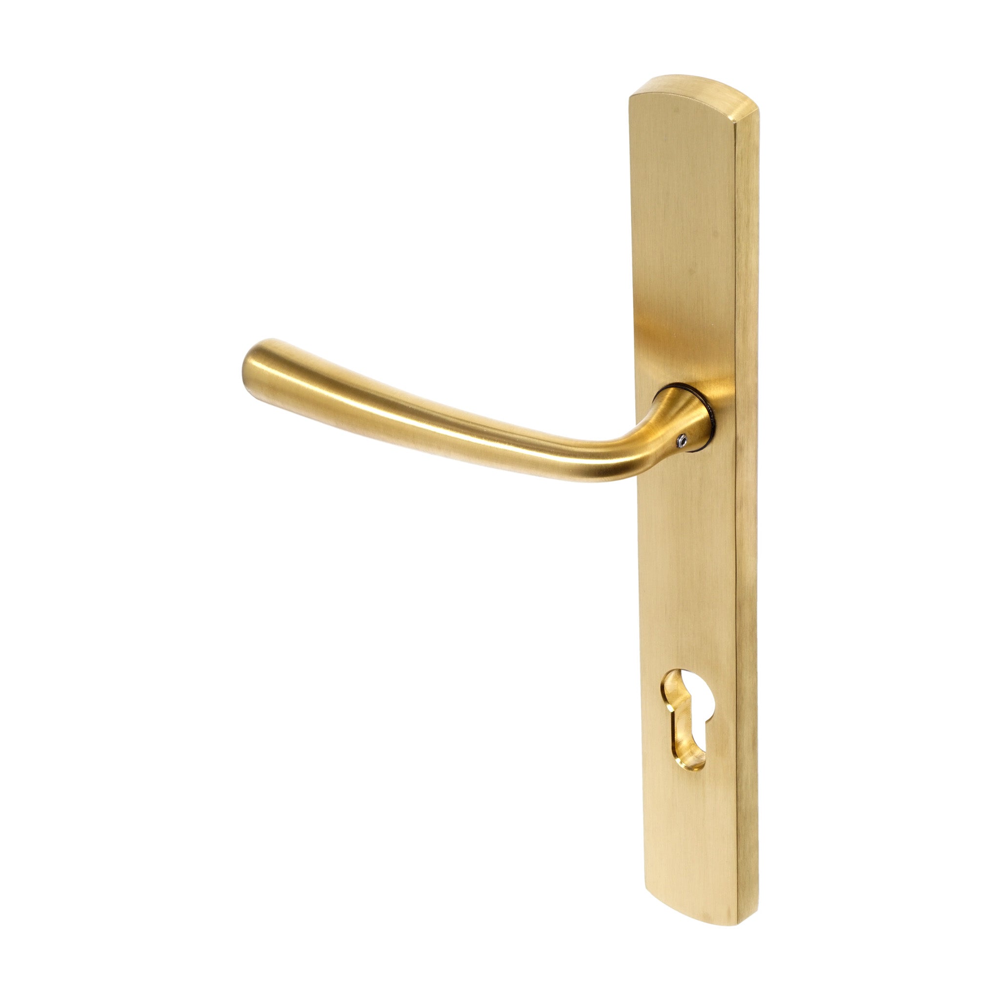 Pera Lever on 095 Backplate | PVD Stainless Satin Brass