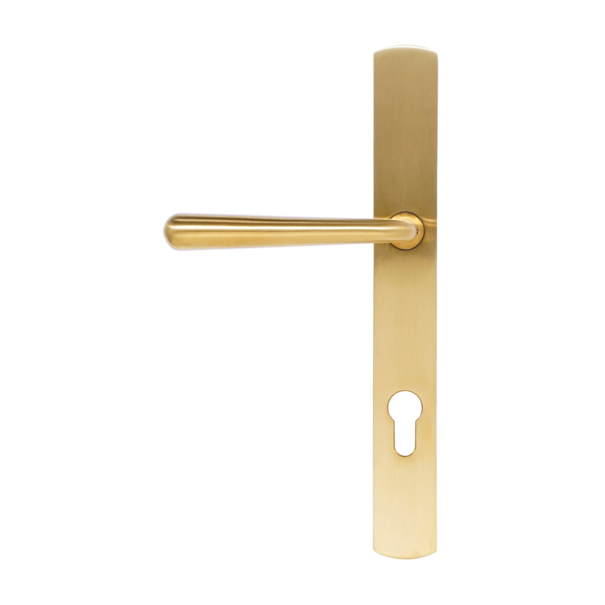 Pera Lever on 095 Backplate | PVD Stainless Satin Brass