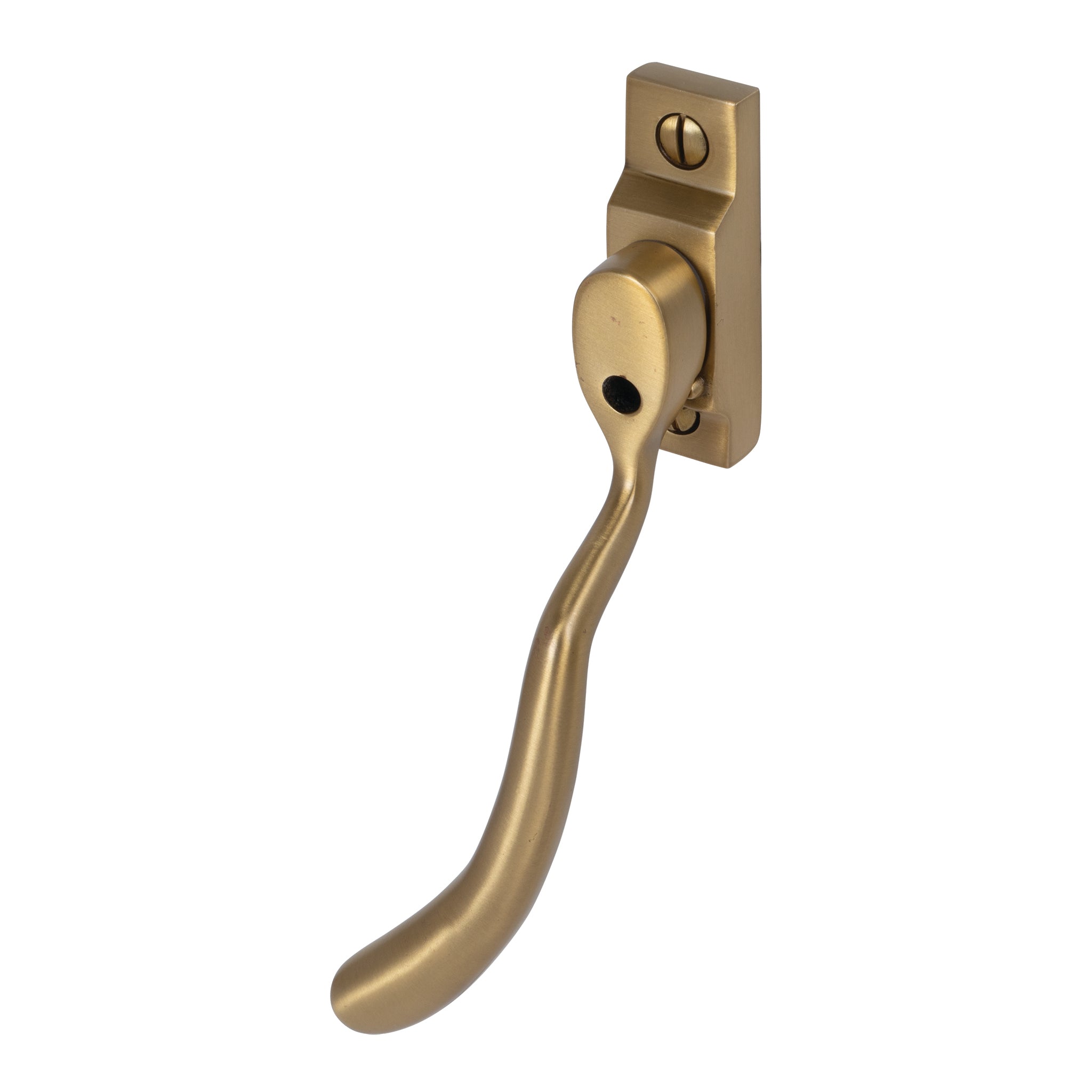 Pera Bulb End Window Espagnolette Handle | Satin Brass
