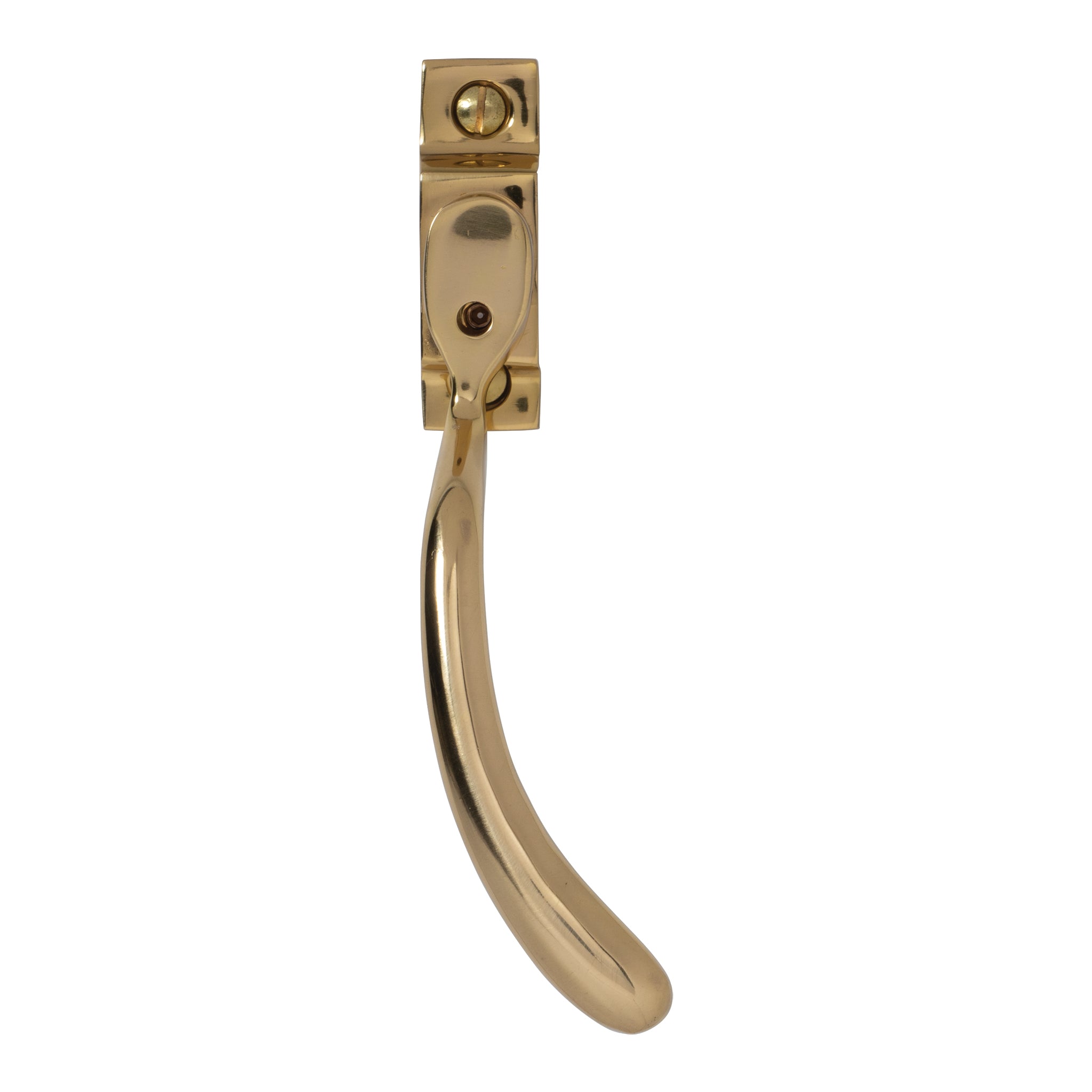 Pera Bulb End Window Espagnolette Handle | Polished Brass