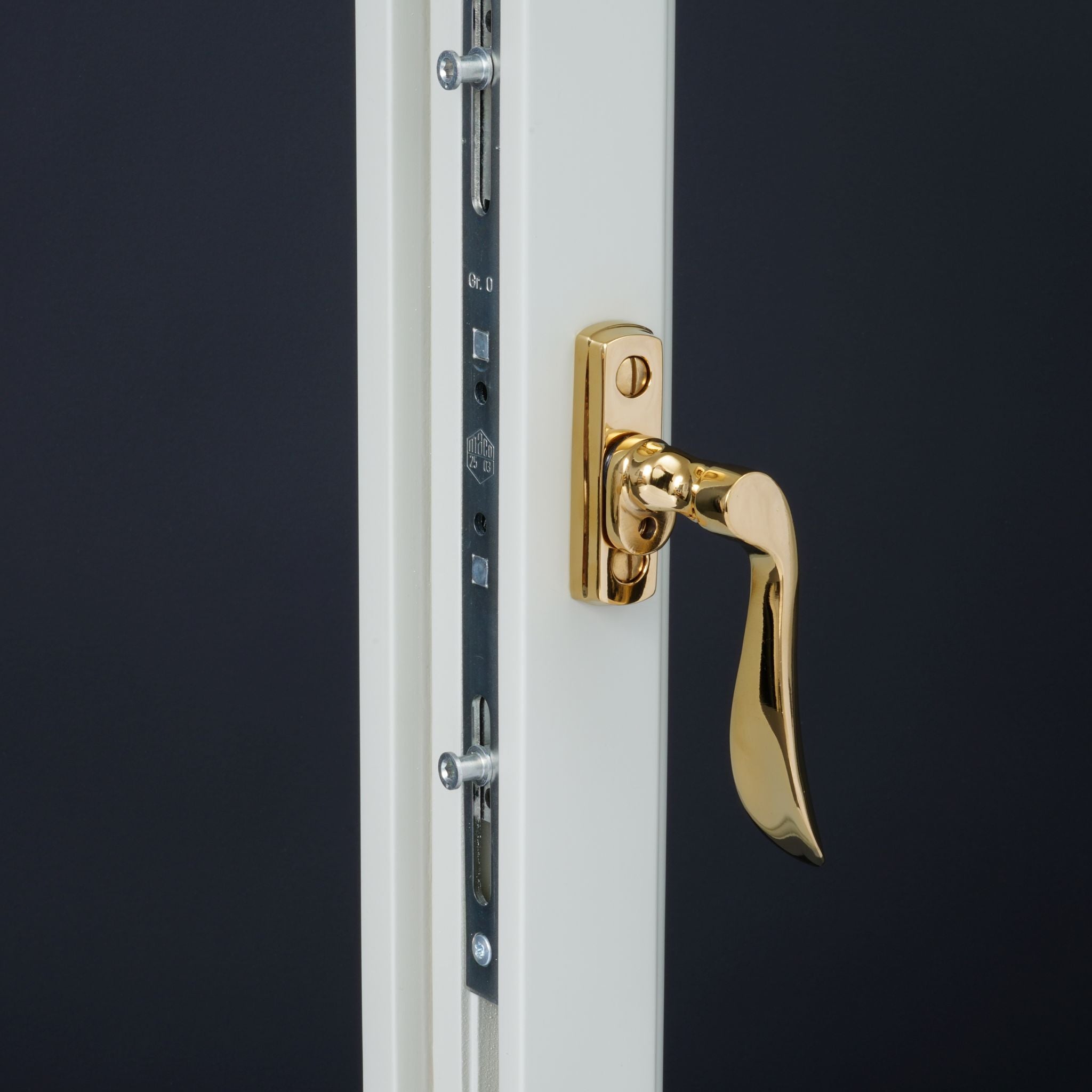 Regent Window Espagnolette Handle | PVD Stainless Polished Brass