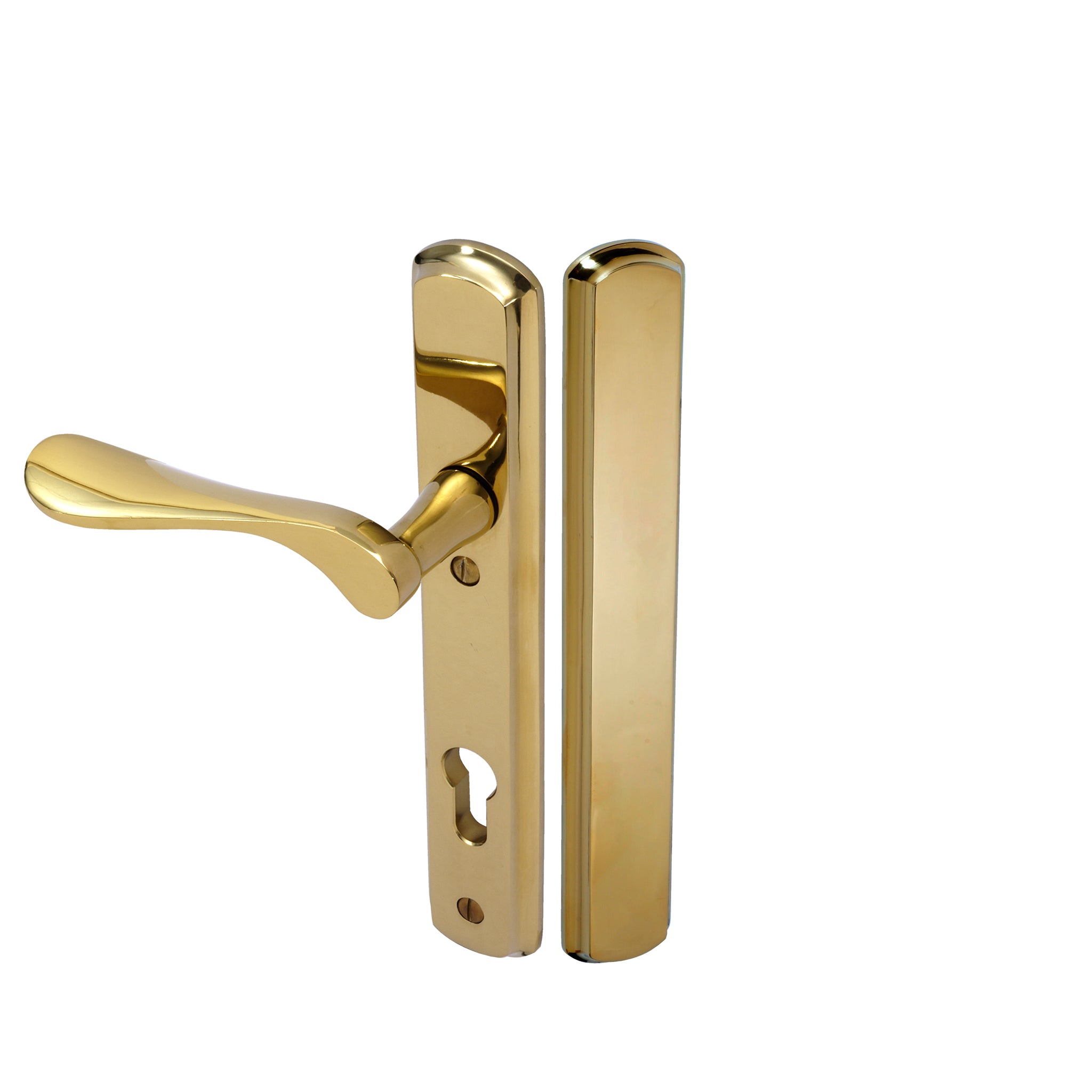 Regent Lever on 092 Backplate | PVD Stainless Polished Brass