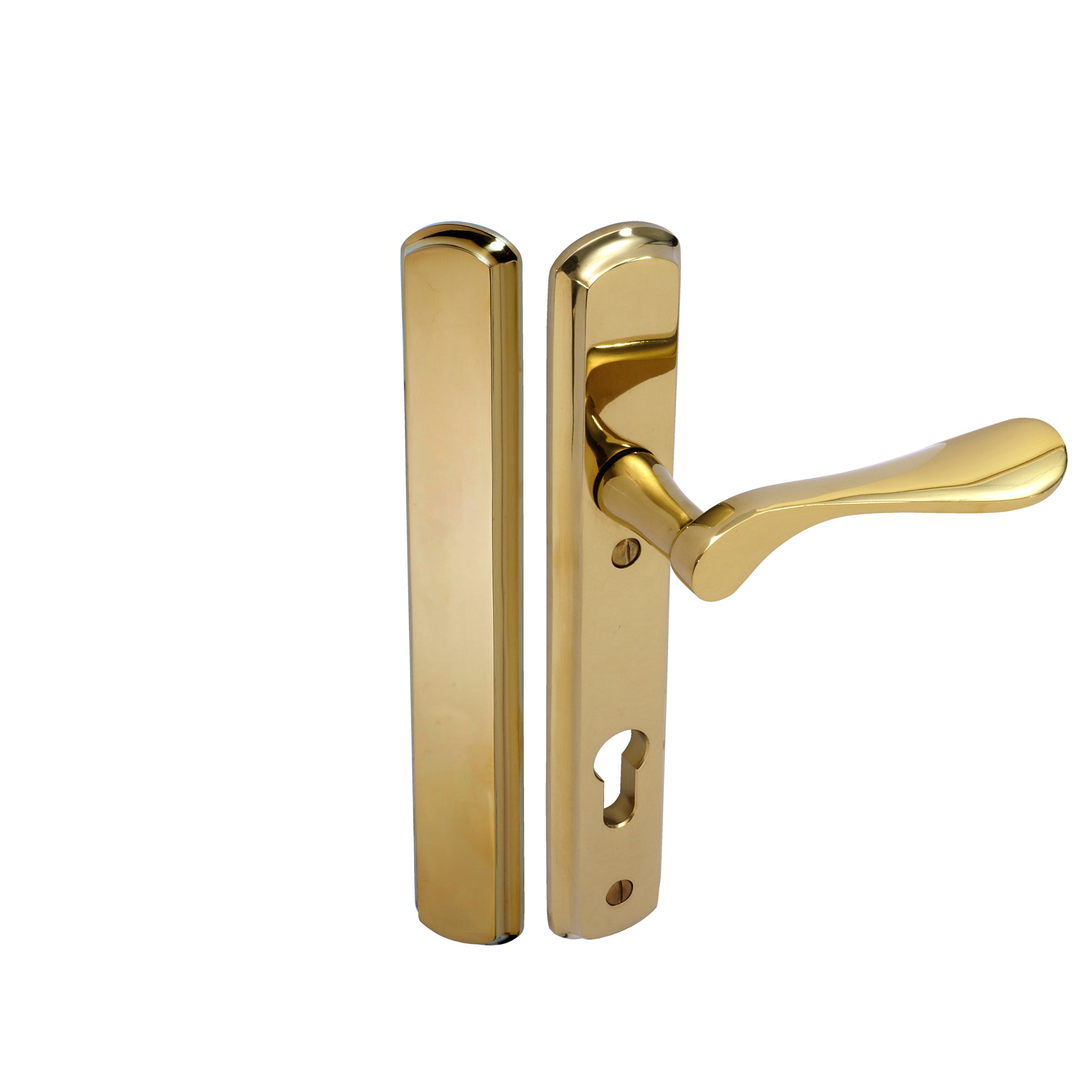 Regent Lever on 092 Backplate | PVD Stainless Polished Brass