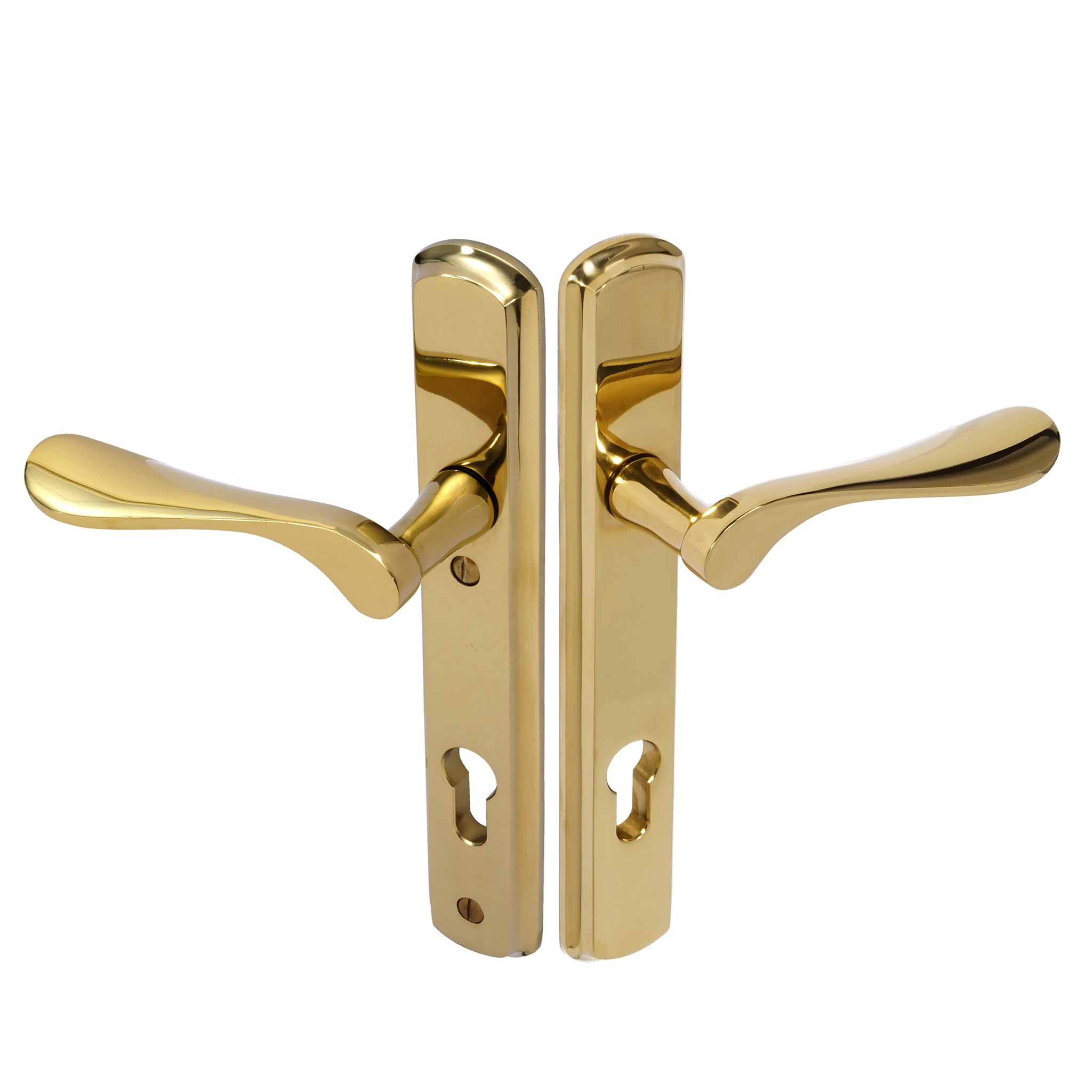 Regent Lever on 092 Backplate | PVD Stainless Polished Brass