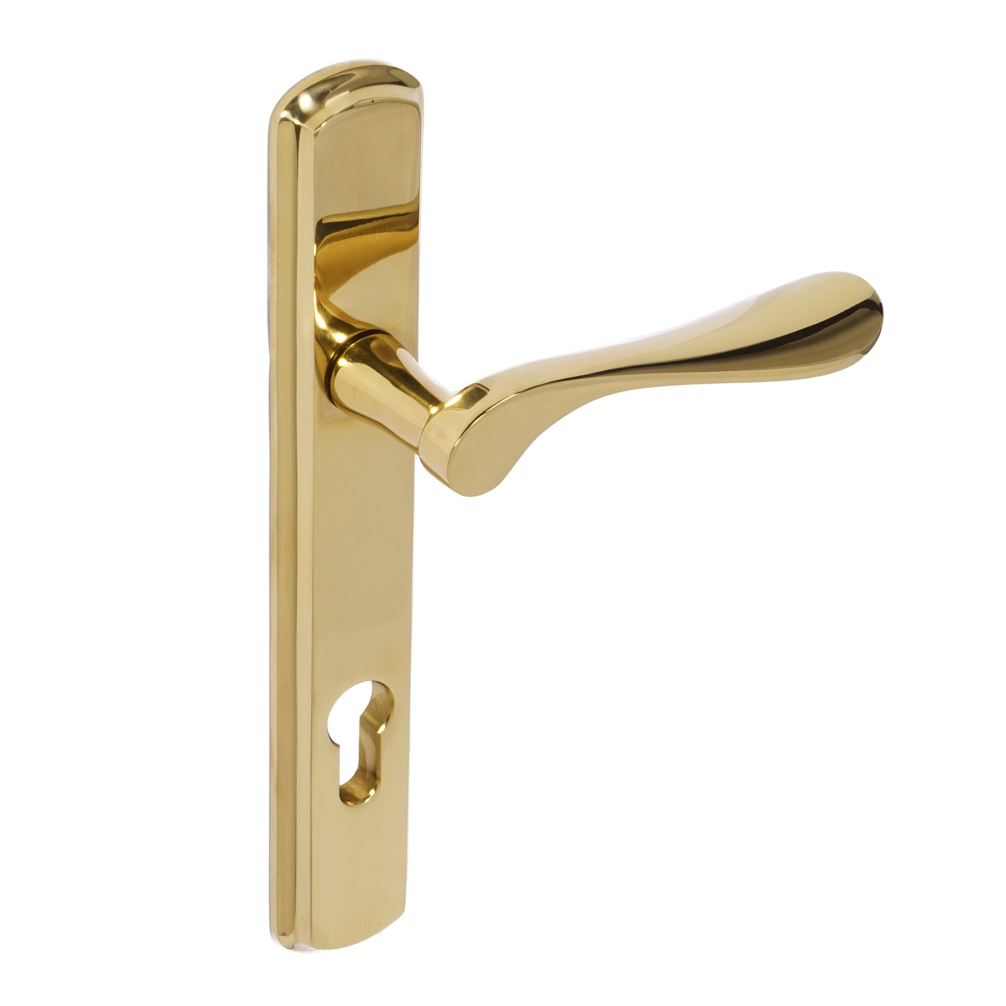 Regent Lever on 092 Backplate | PVD Stainless Polished Brass