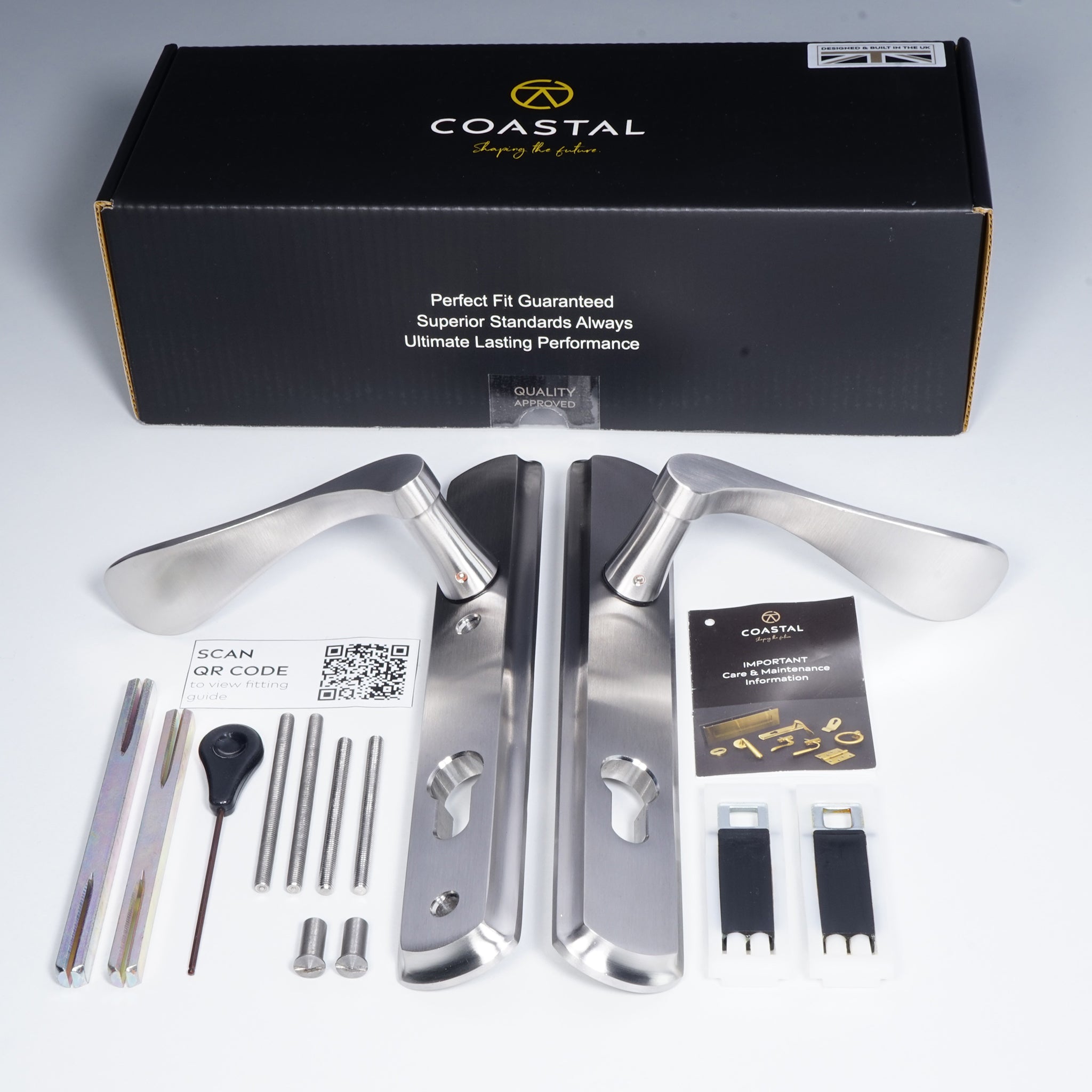 Regent Lever on 092 Backplate | Satin Stainless Steel