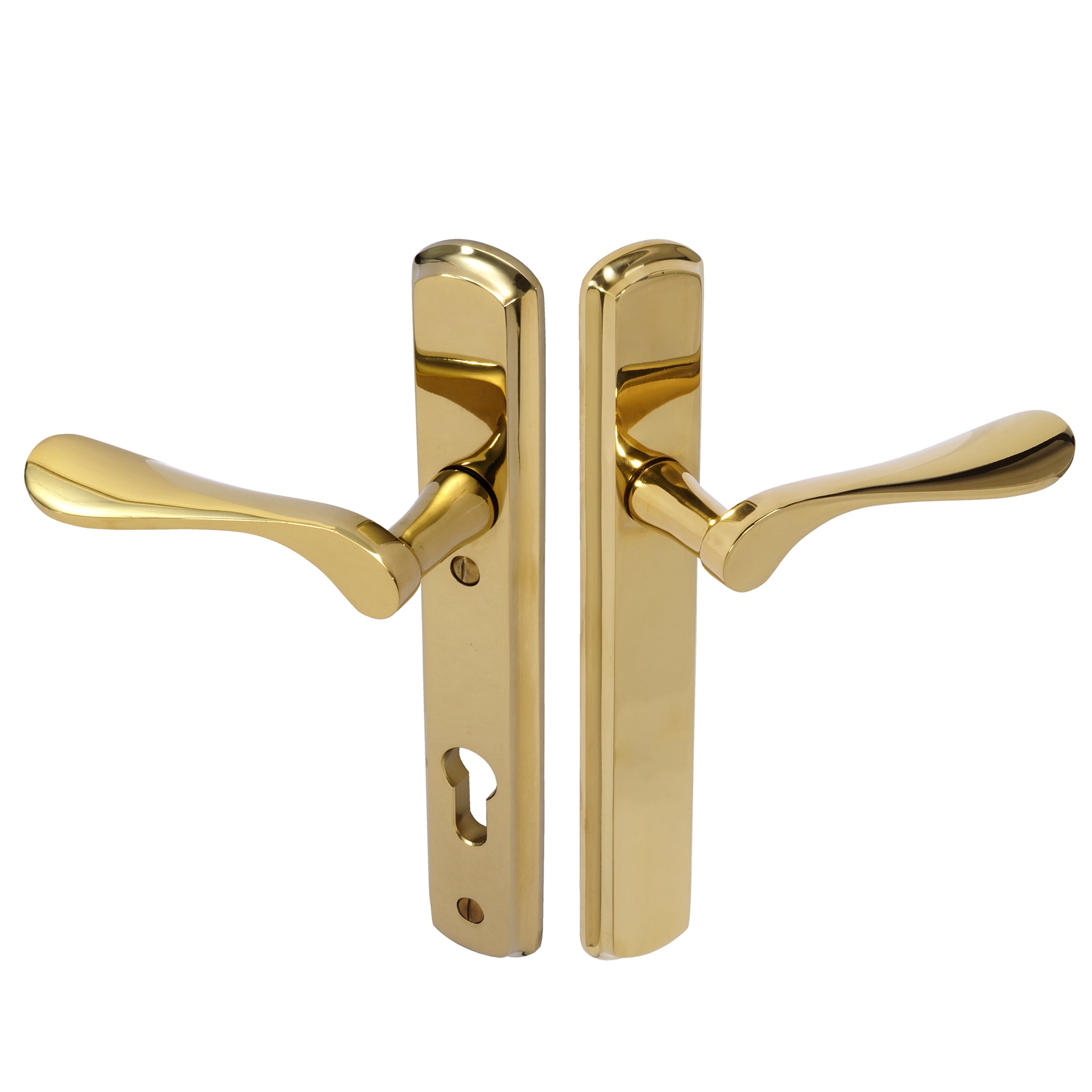 Regent Lever on 092 Backplate | PVD Stainless Polished Brass
