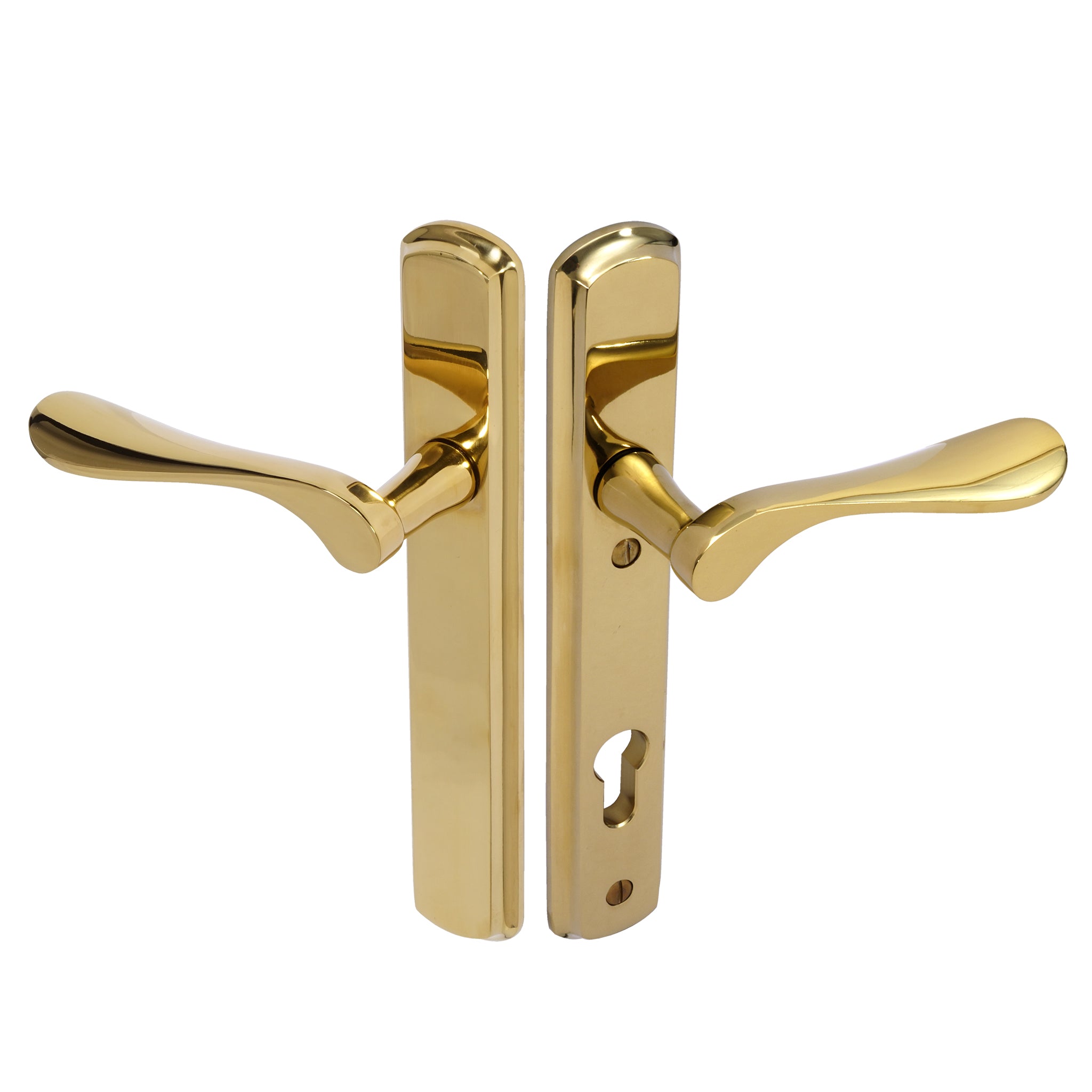 Regent Lever on 092 Backplate | PVD Stainless Polished Brass