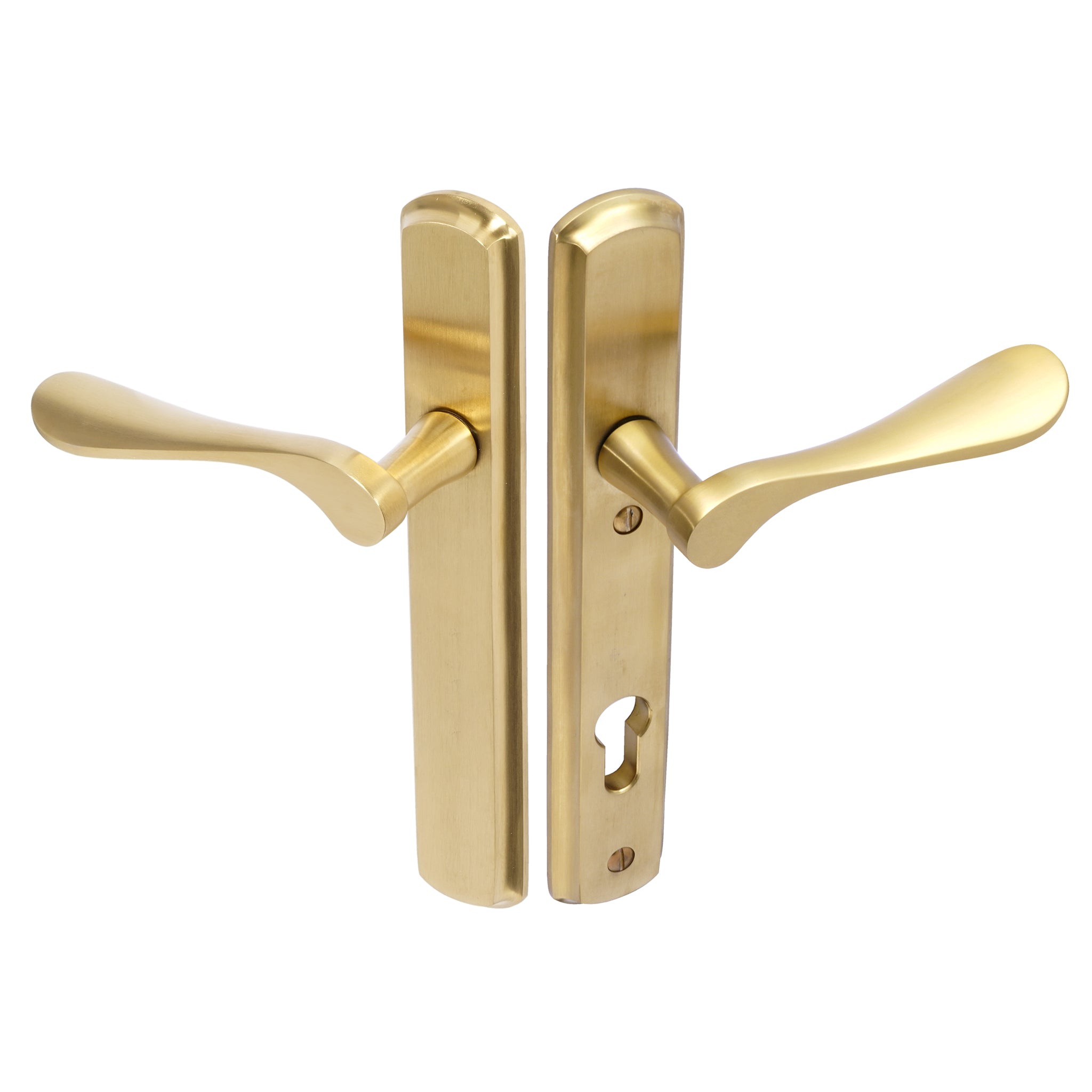 Regent Lever on 092 Backplate | PVD Stainless Satin Brass