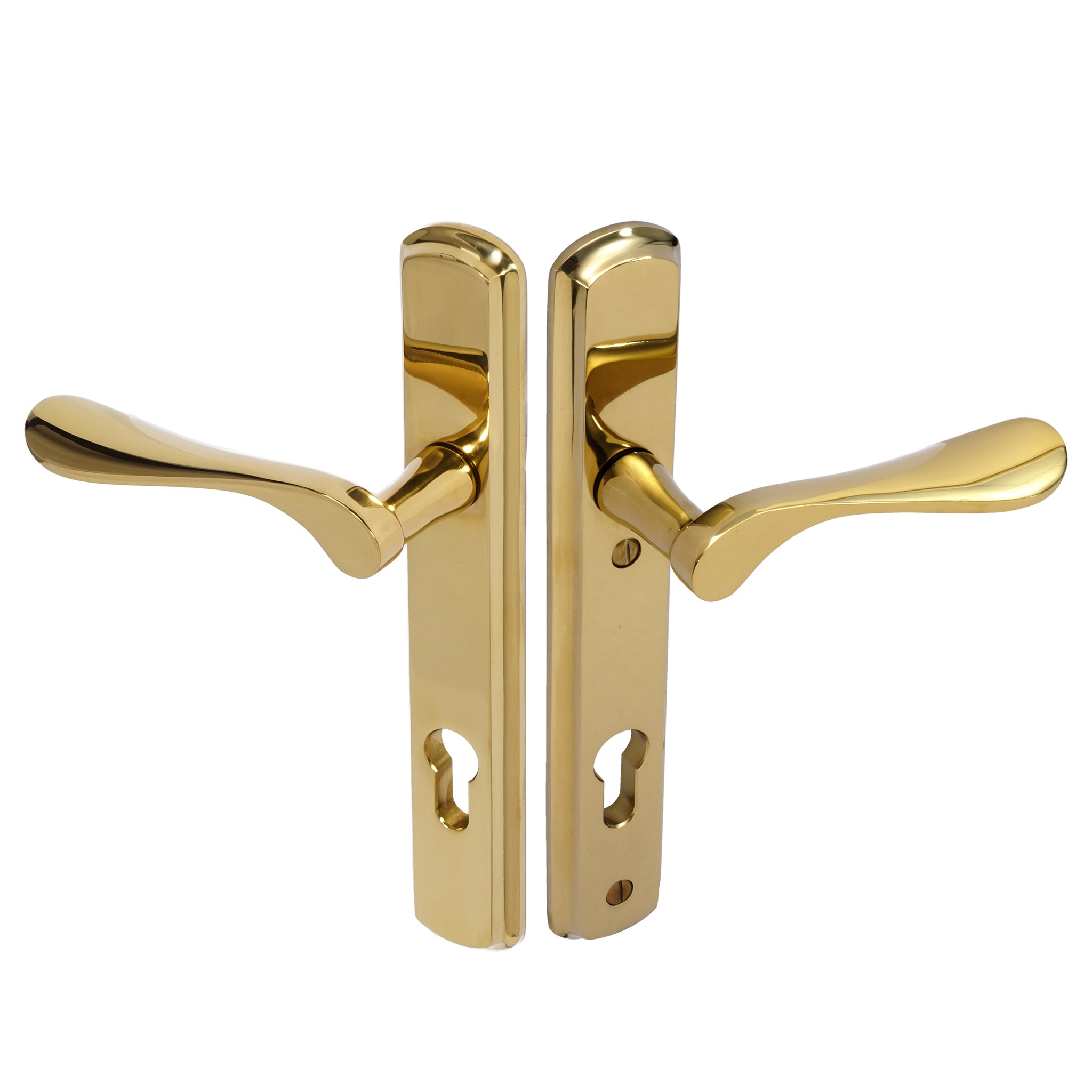 Regent Lever on 092 Backplate | PVD Stainless Polished Brass