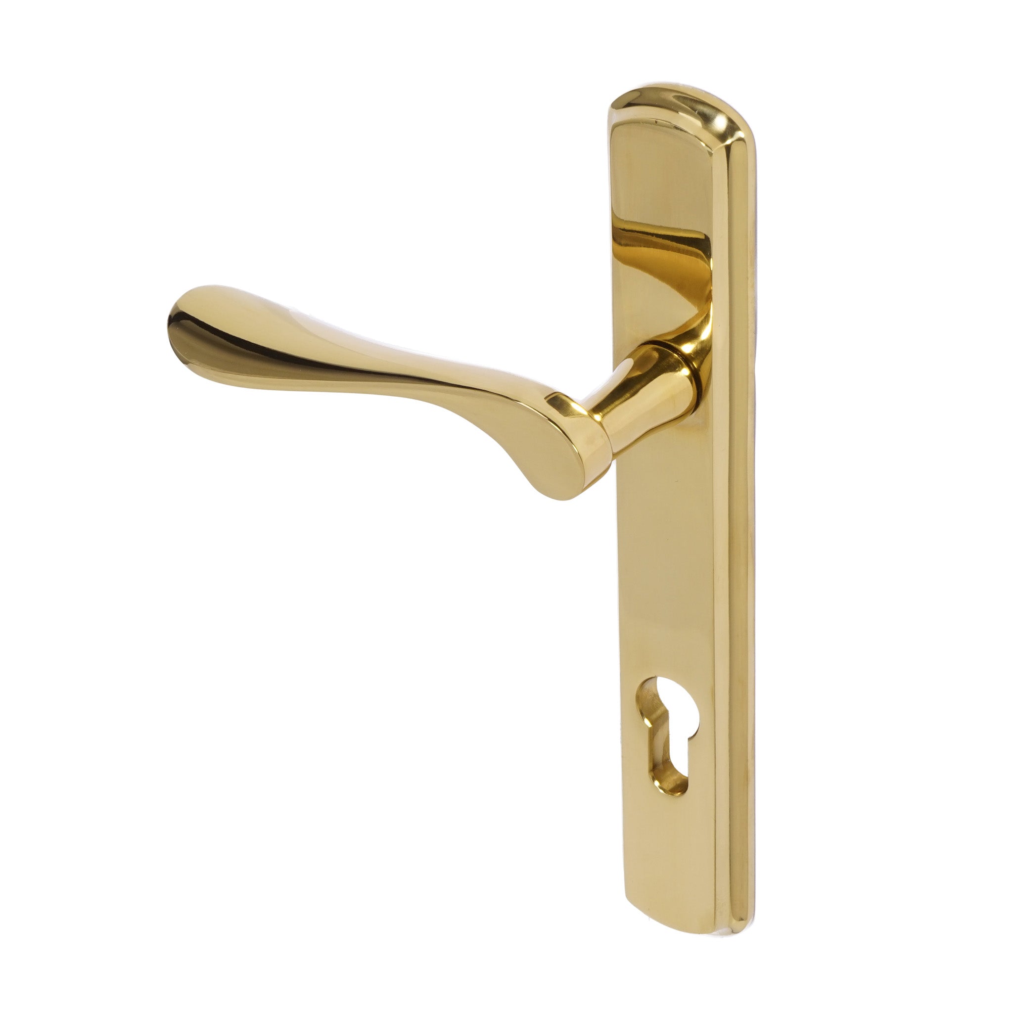 Regent Lever on 092 Backplate | PVD Stainless Polished Brass