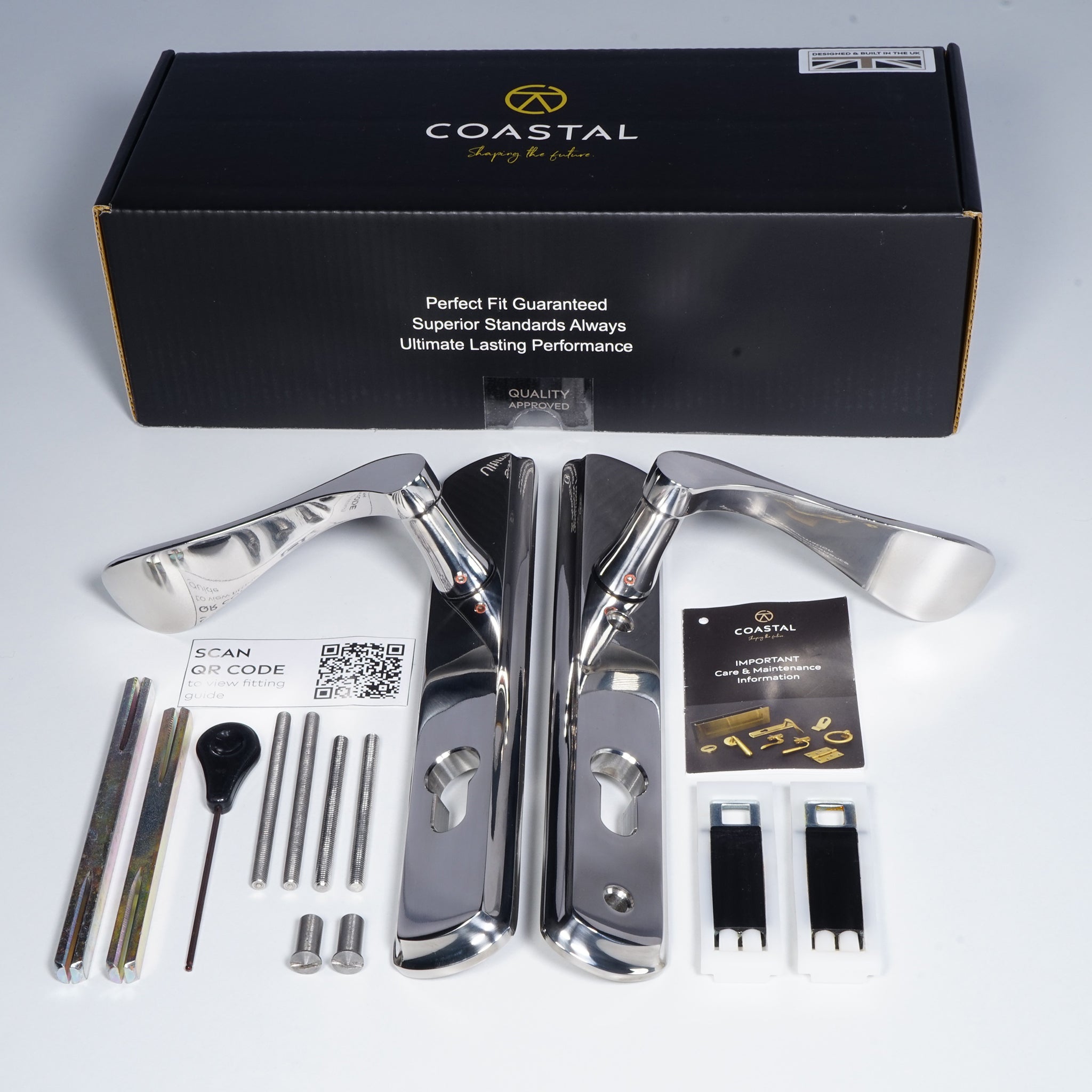Regent Lever on 092 Backplate | Polished Stainless Steel