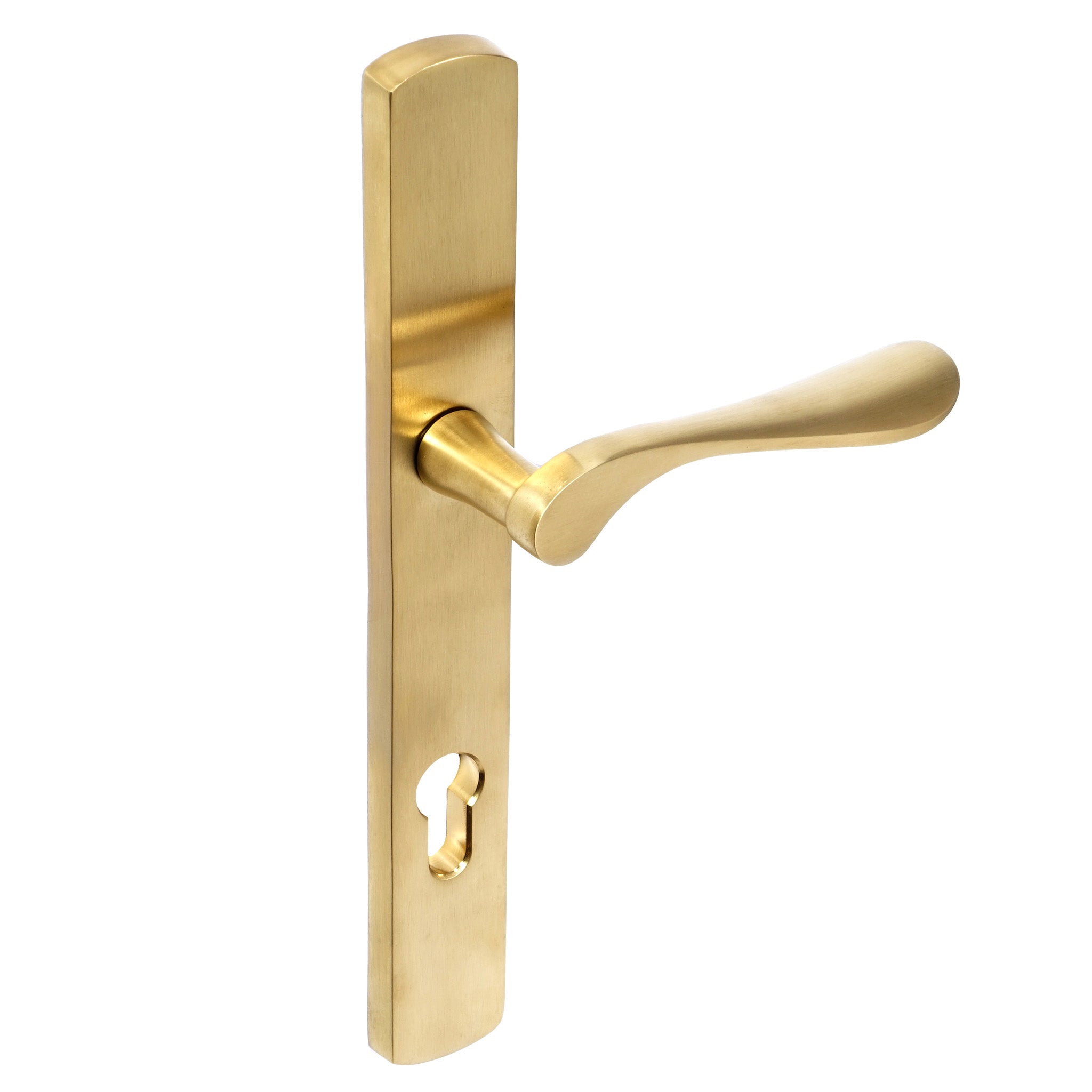Regent Lever on 095 Backplate | PVD Stainless Satin Brass