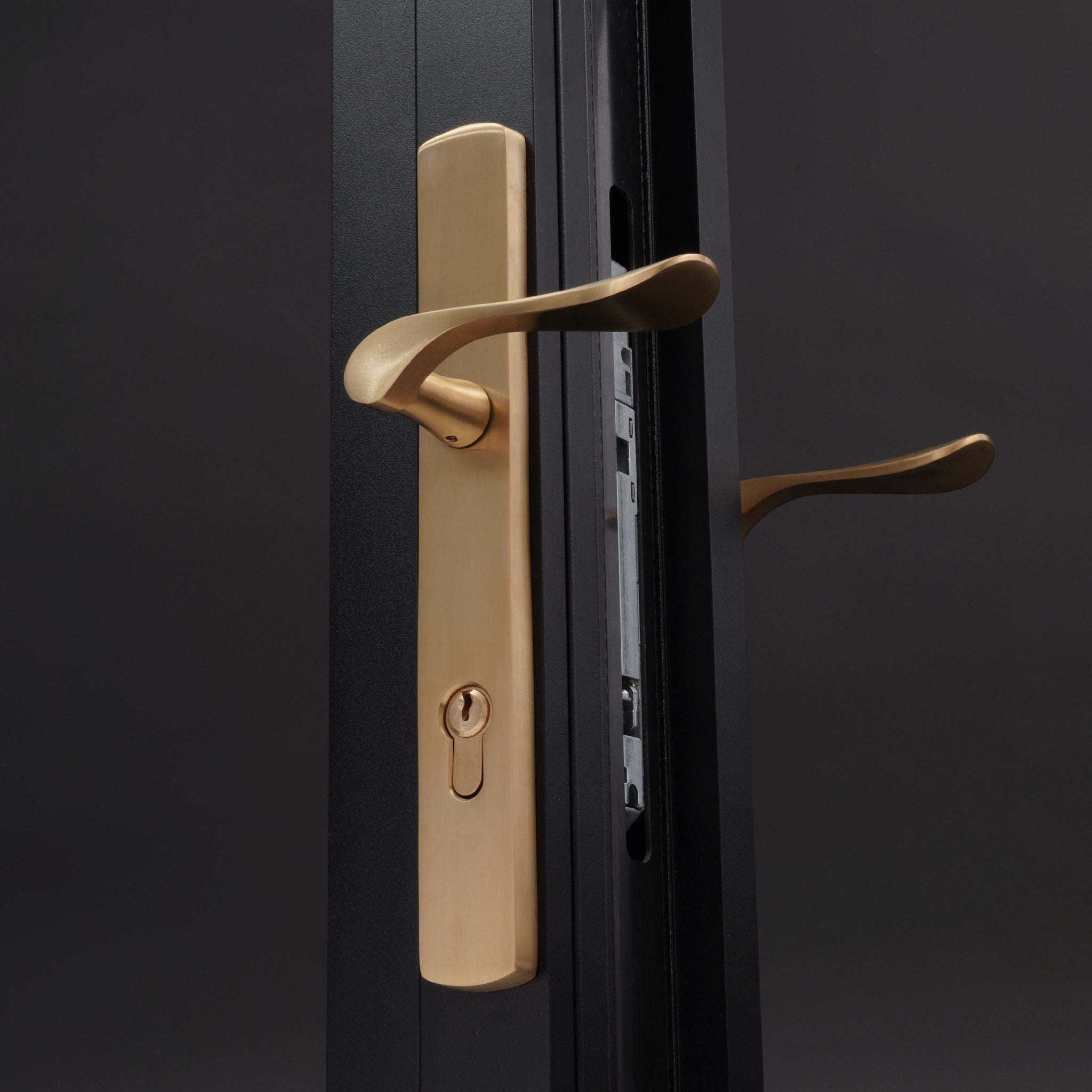 Regent Lever on 095 Backplate | PVD Stainless Satin Brass