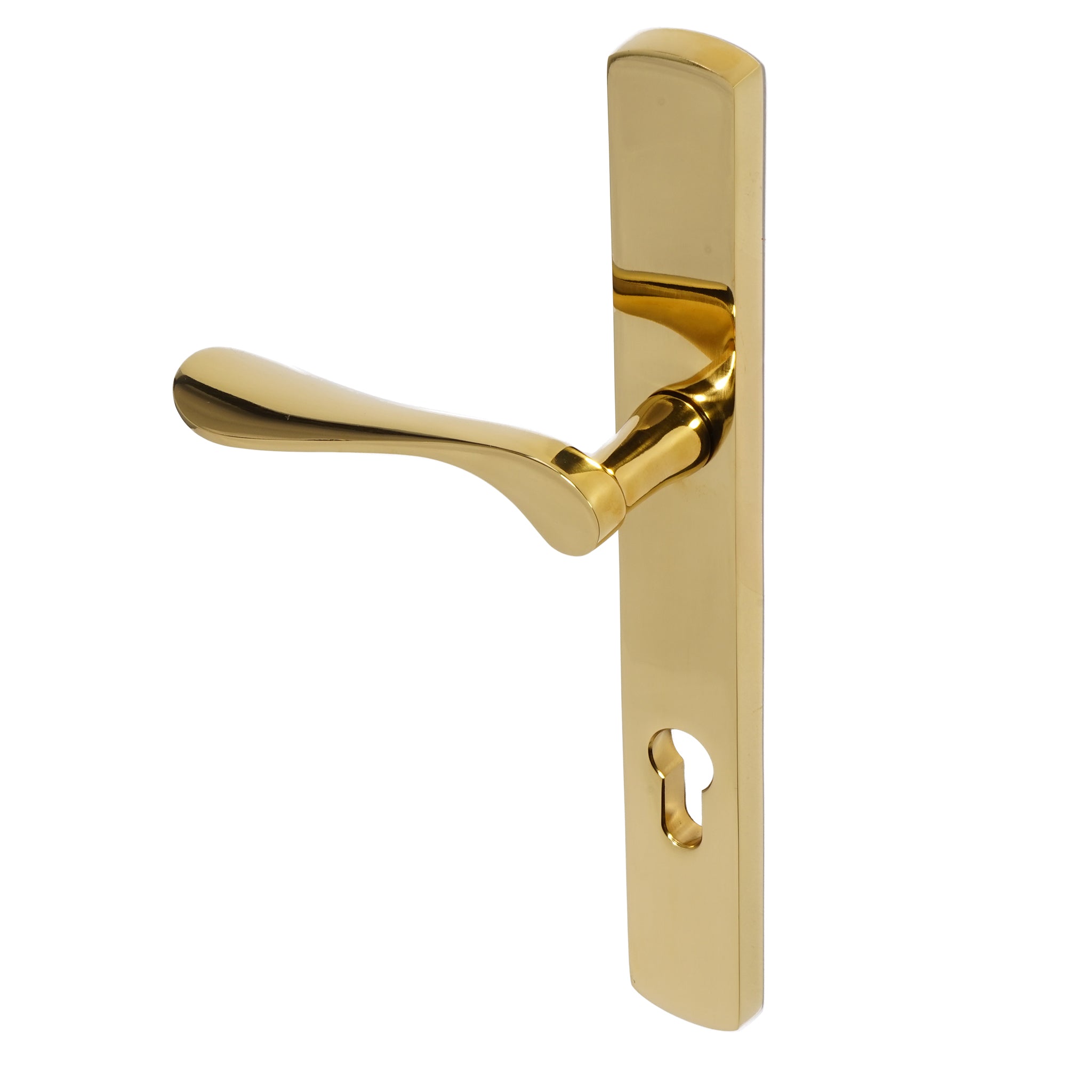 Regent Lever on 095 Backplate | PVD Stainless Polished Brass