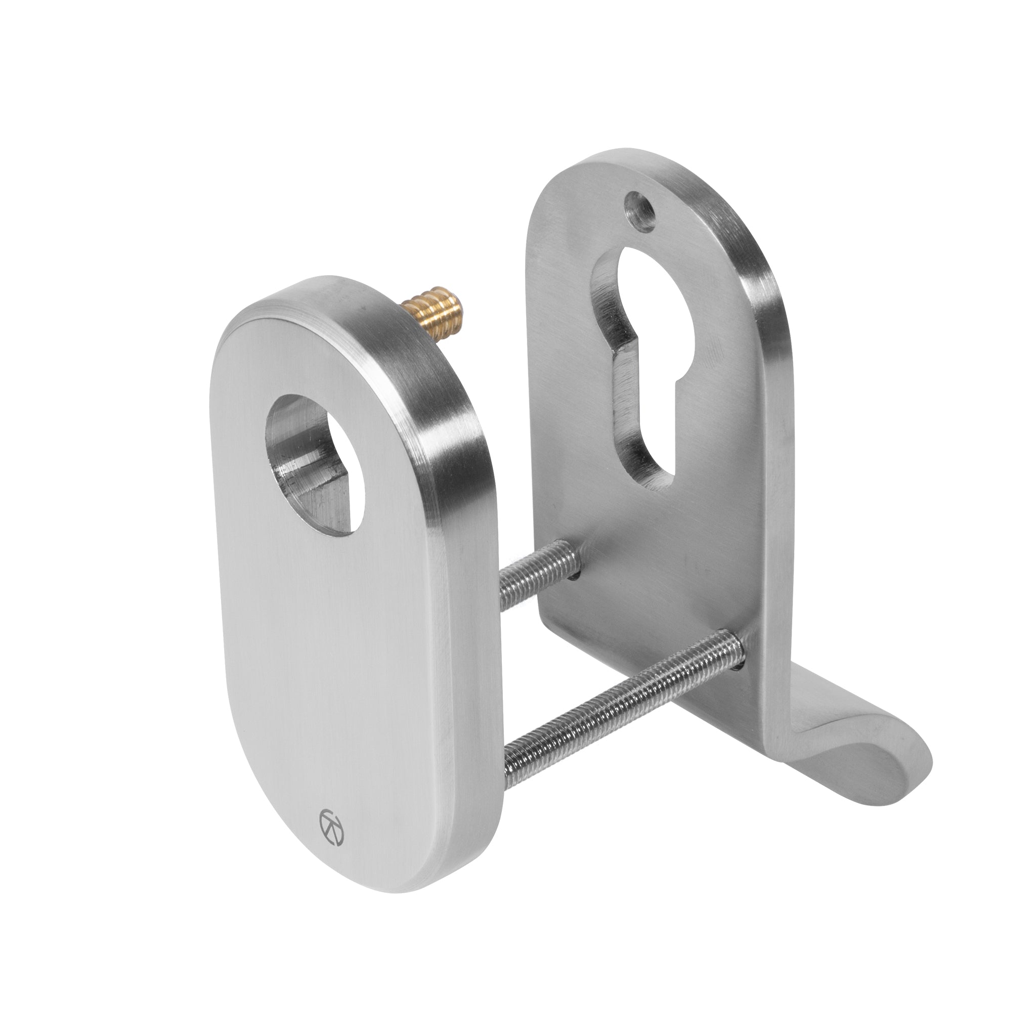 Security Escutcheon & Cylinder Pull Sets | Satin Stainless Steel