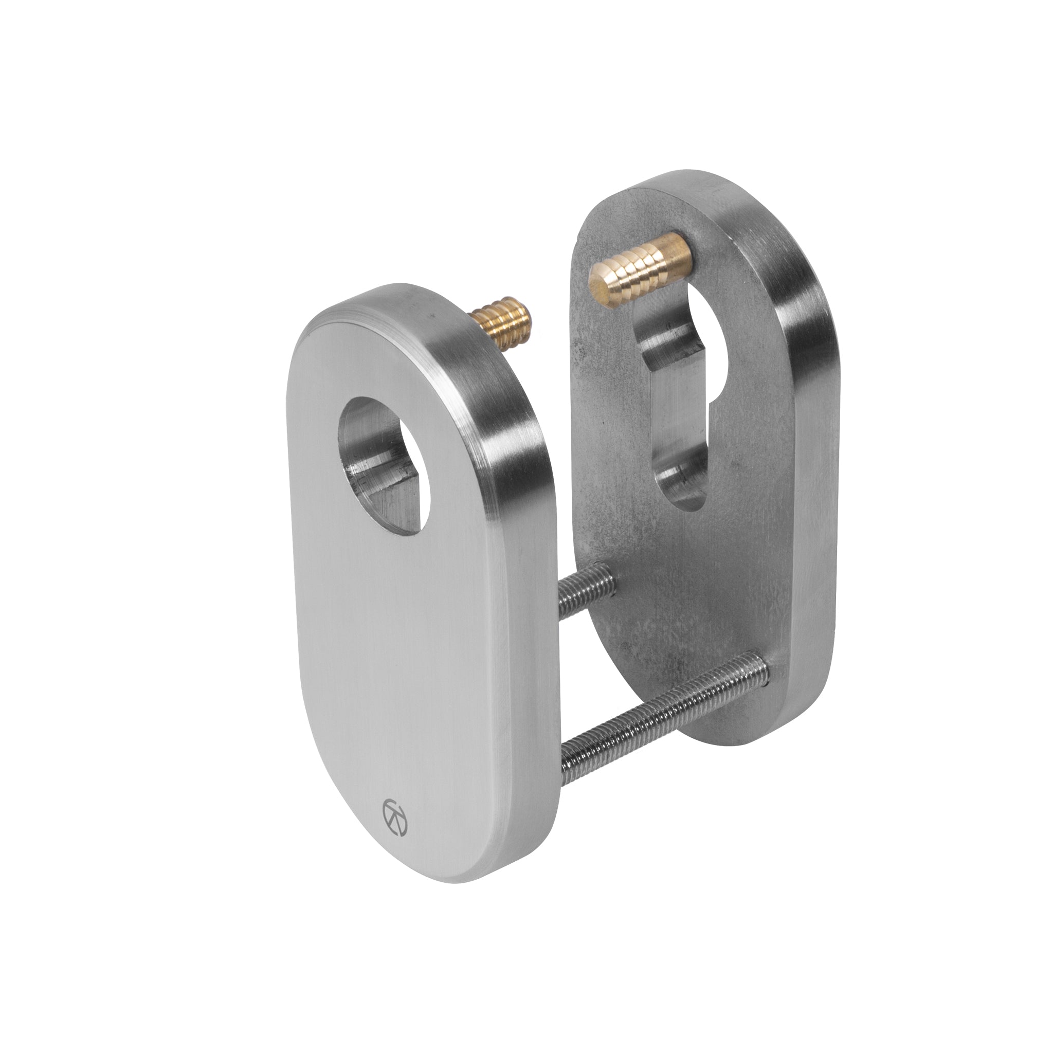 Security Escutcheon & Cylinder Pull Sets | Satin Stainless Steel