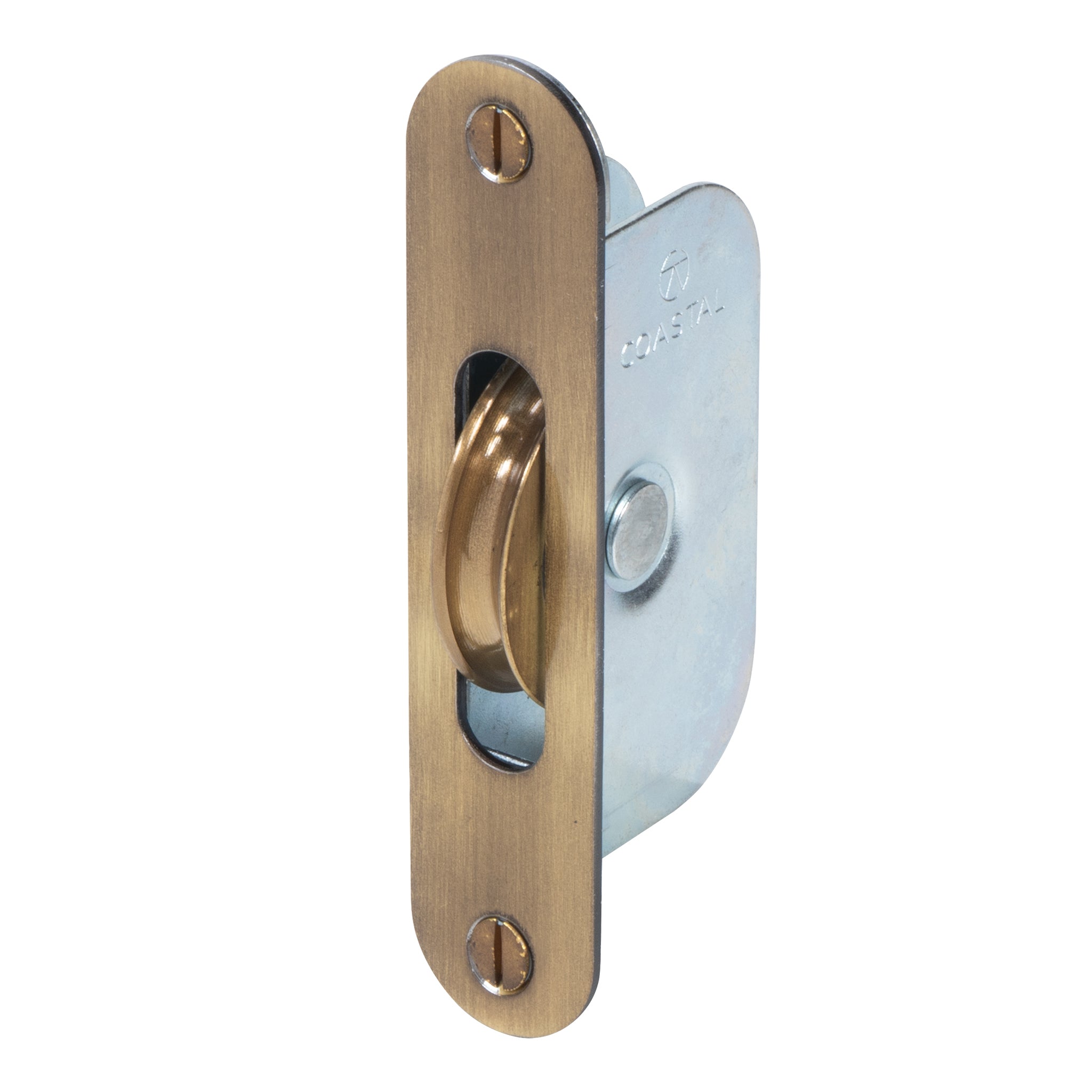 Ball Bearing Sash Pulley | Antique Brass