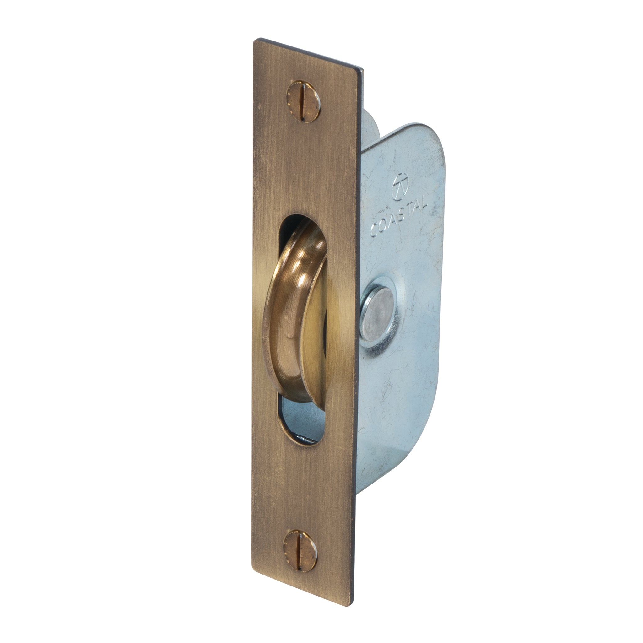 Ball Bearing Sash Pulley | Antique Brass