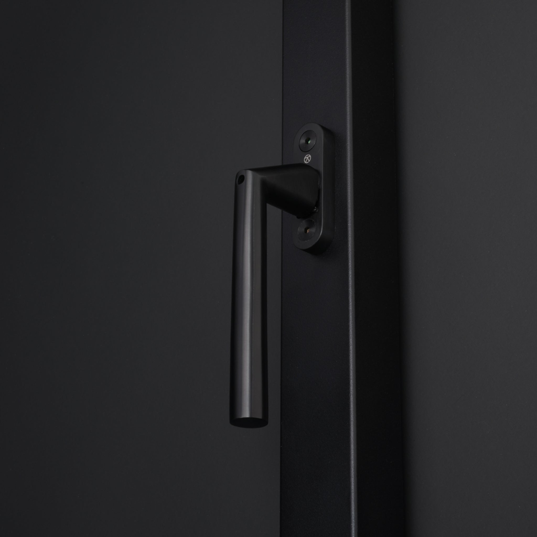 Inline Angled Narrow Window Espagnolette Handle | Black