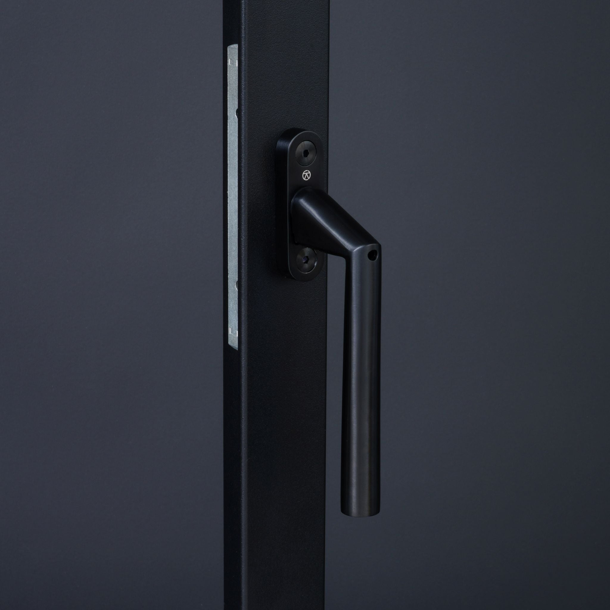 Inline Angled Narrow Window Espagnolette Handle | Black