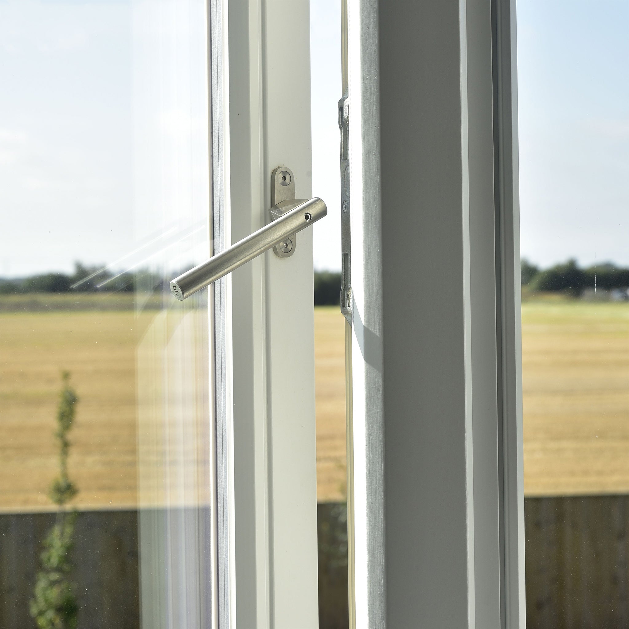 Inline Window Espagnolette Handle | Satin Stainless Steel