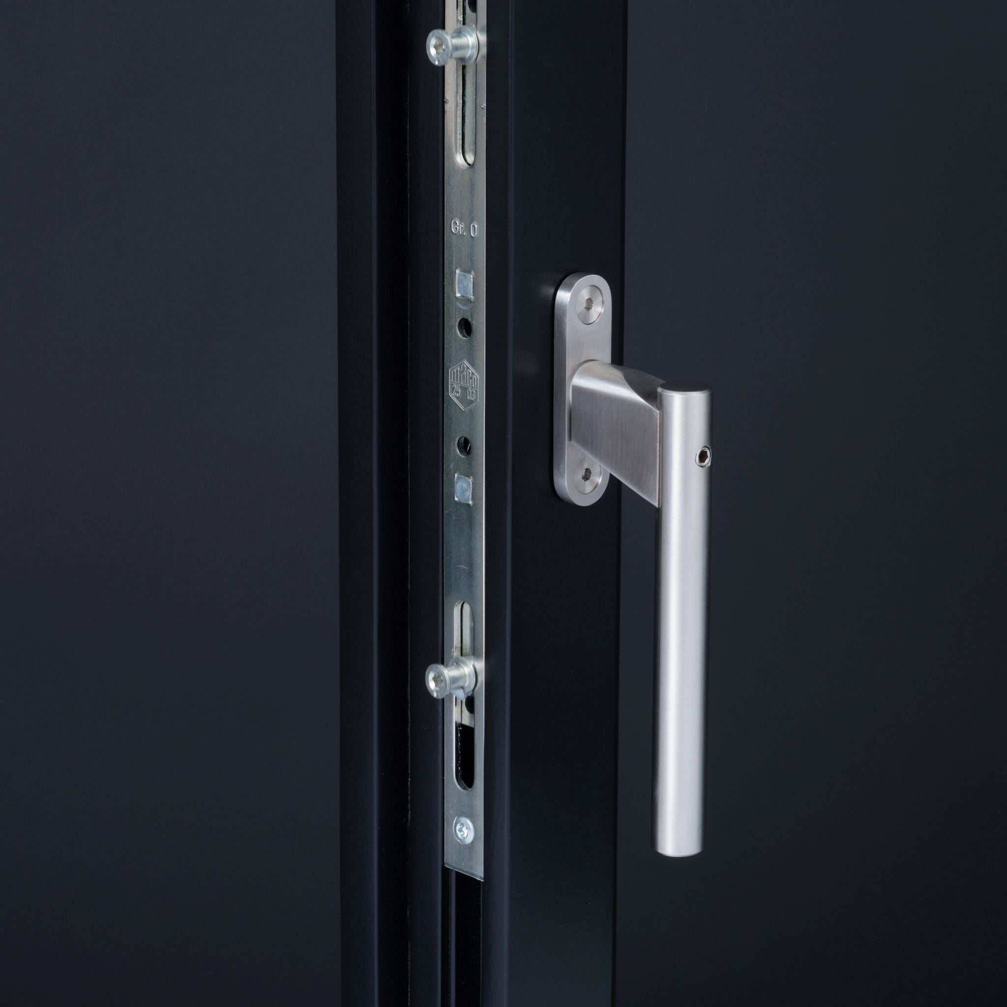 Inline Window Espagnolette Handle | Satin Stainless Steel