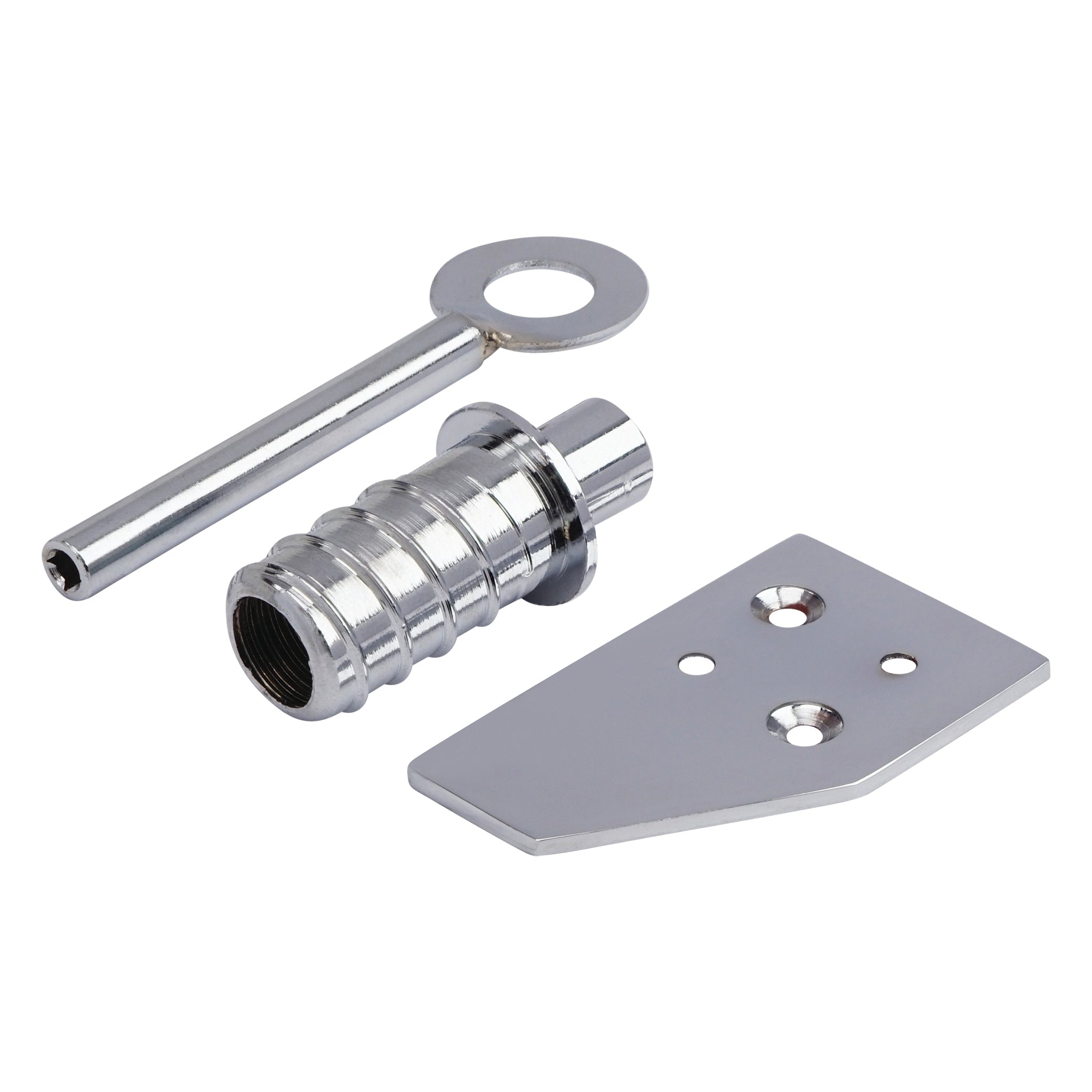 Flush Integral Round Sash Stop | Polished Chrome
