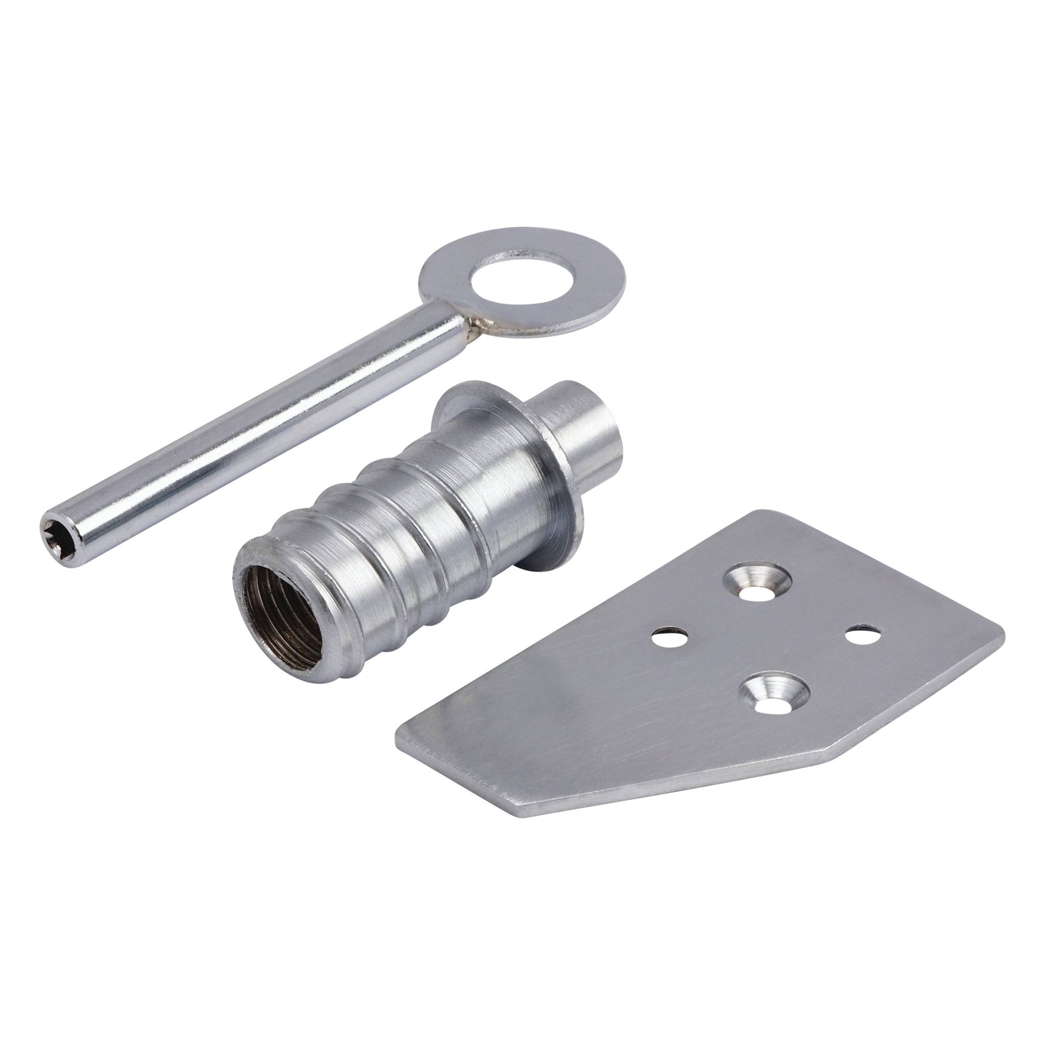 Flush Integral Round Sash Stop | Satin Chrome
