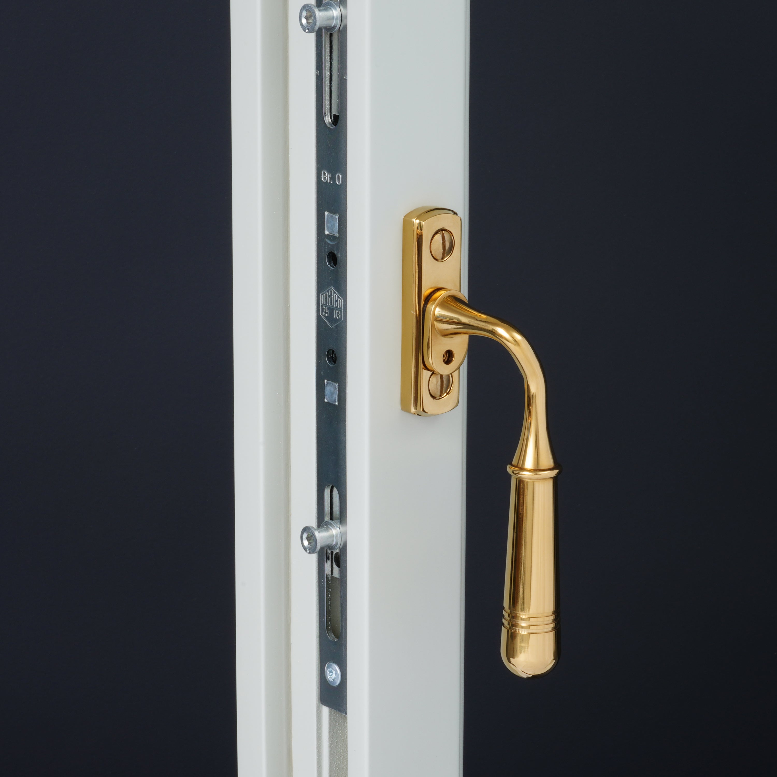 Opera Window Espagnolette Handle | PVD Stainless Polished Brass