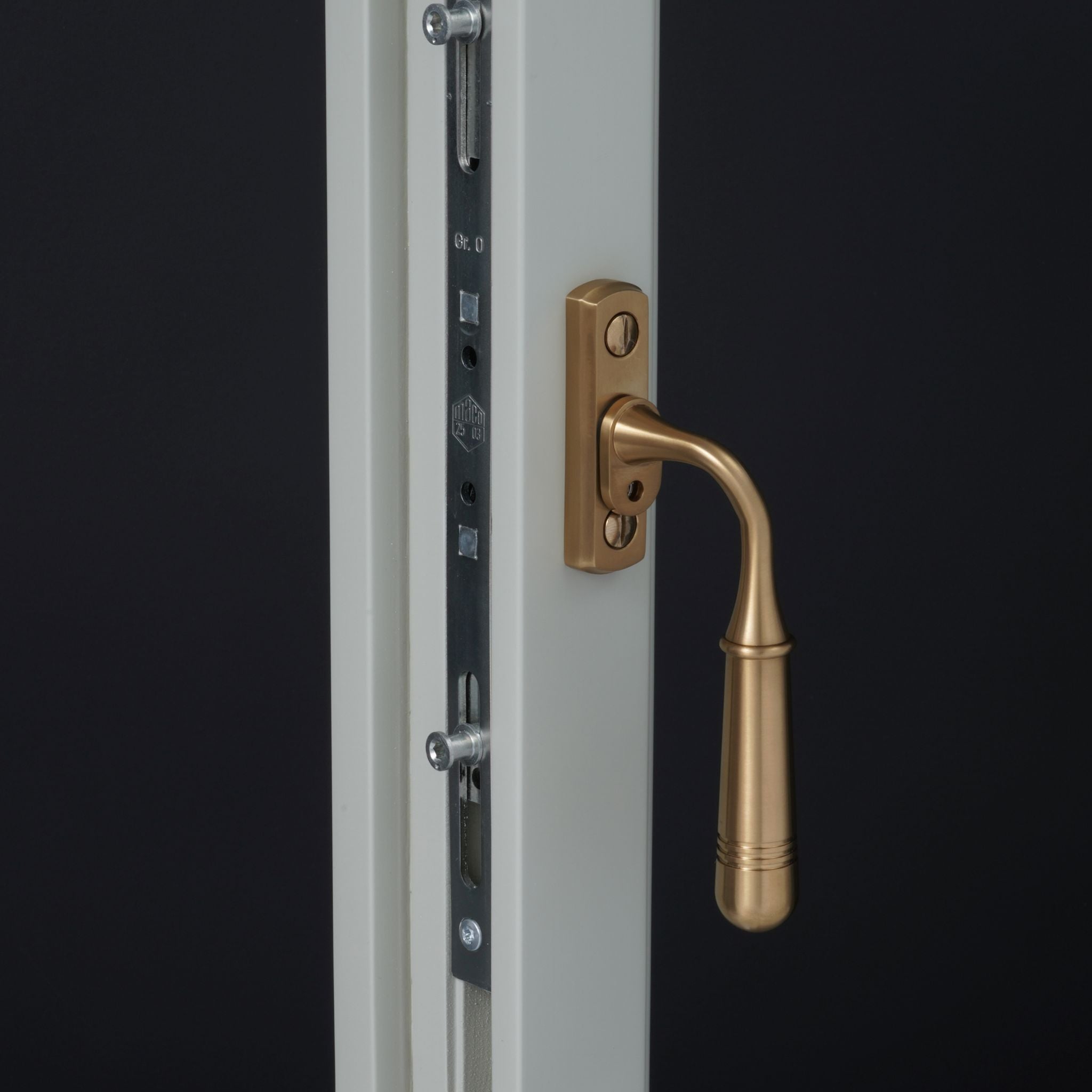 Opera Window Espagnolette Handle | PVD Stainless Satin Brass