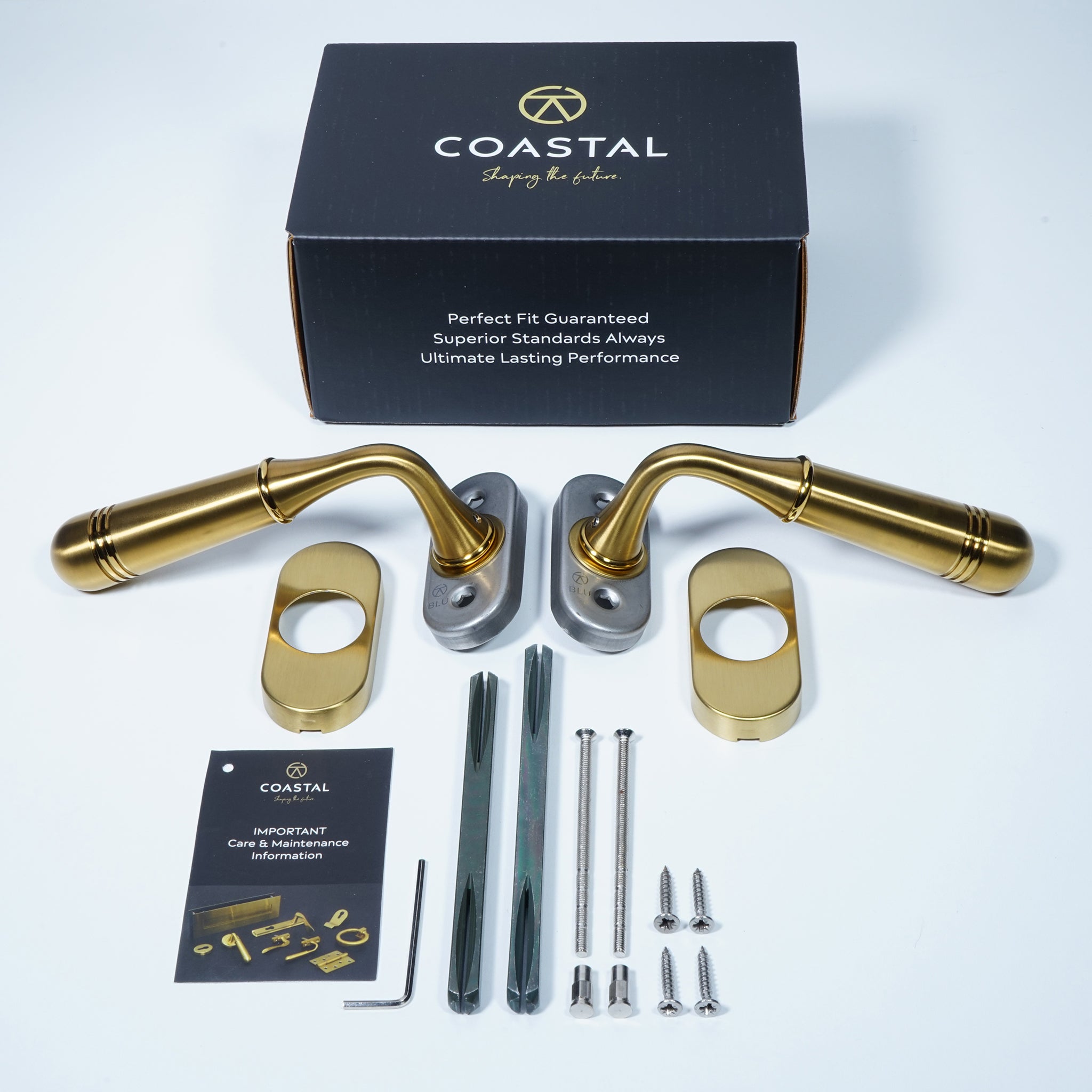 Opera Door Handle | PVD Stainless Satin Brass