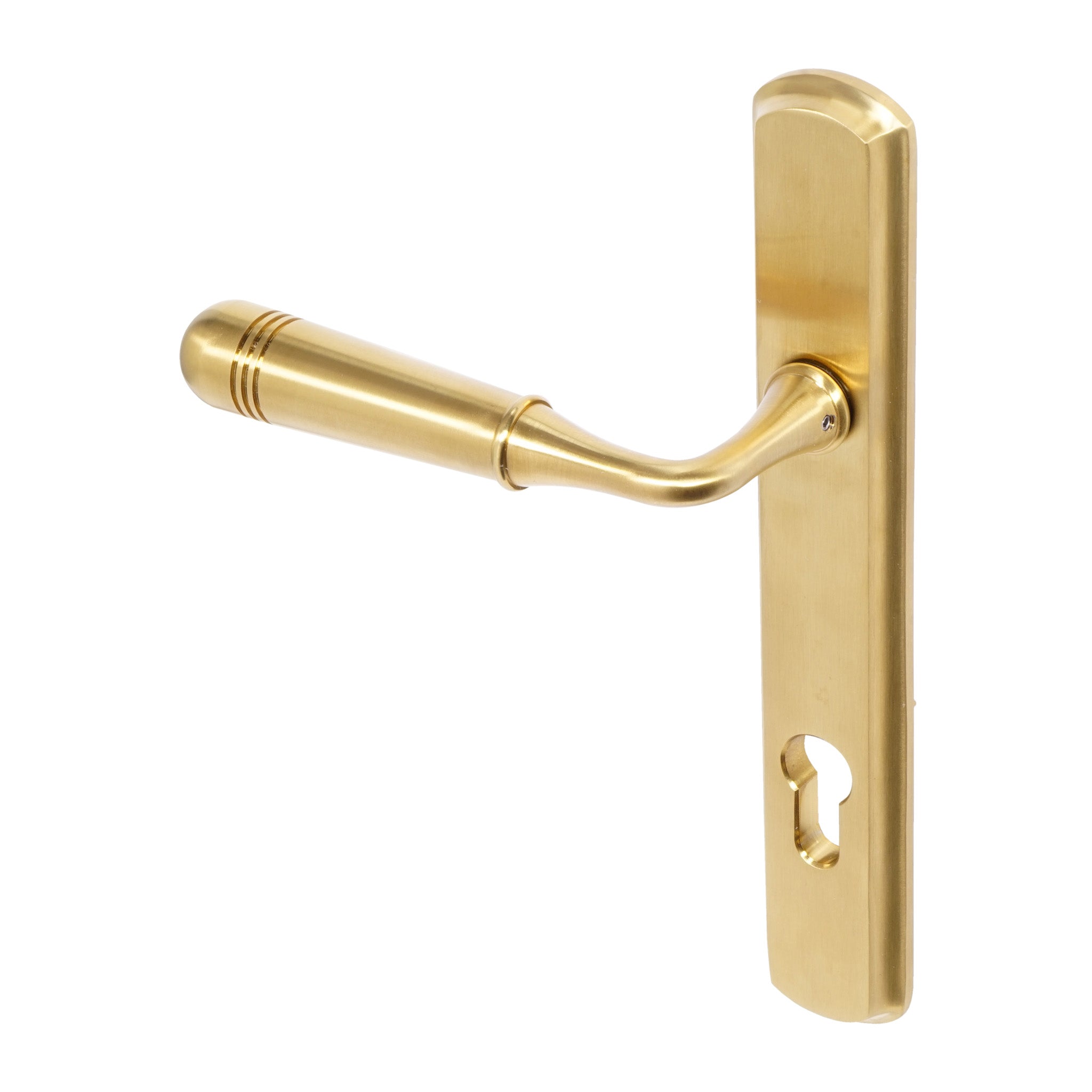 Opera Lever on 092 Backplate | PVD Stainless Satin Brass